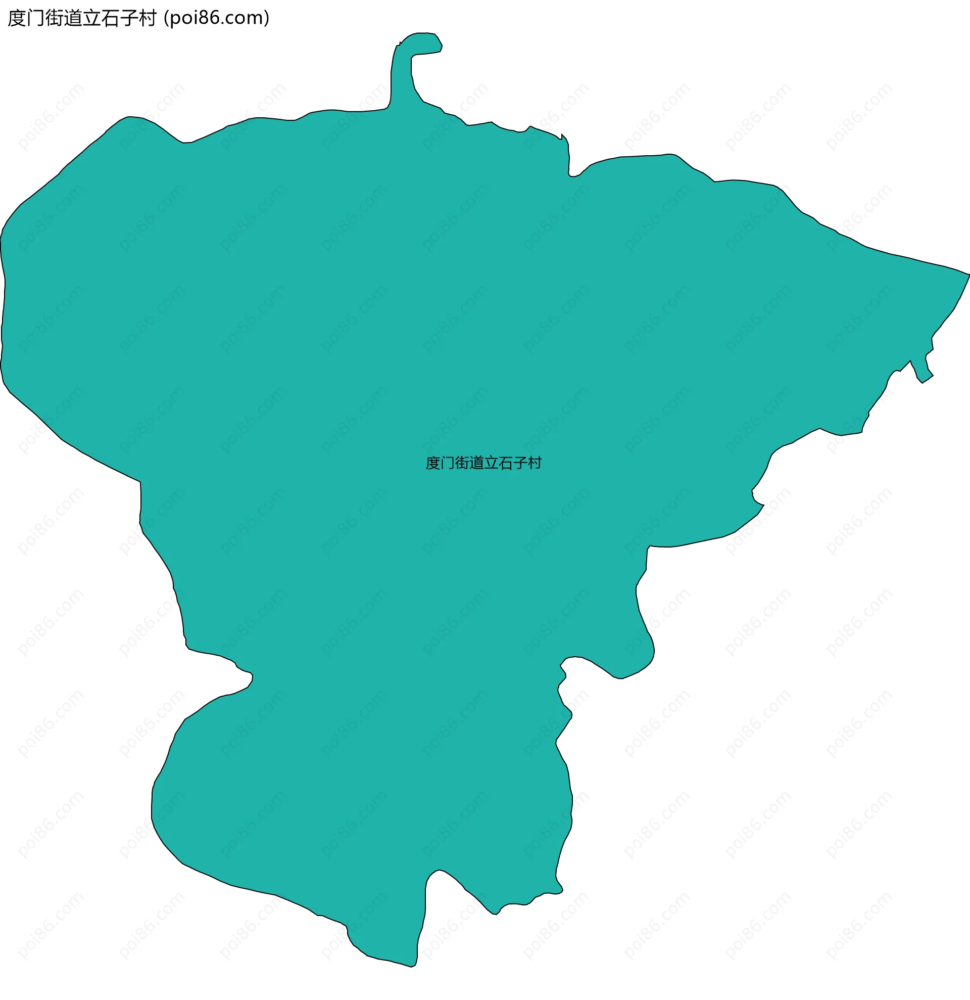 度门街道立石子村边界地图