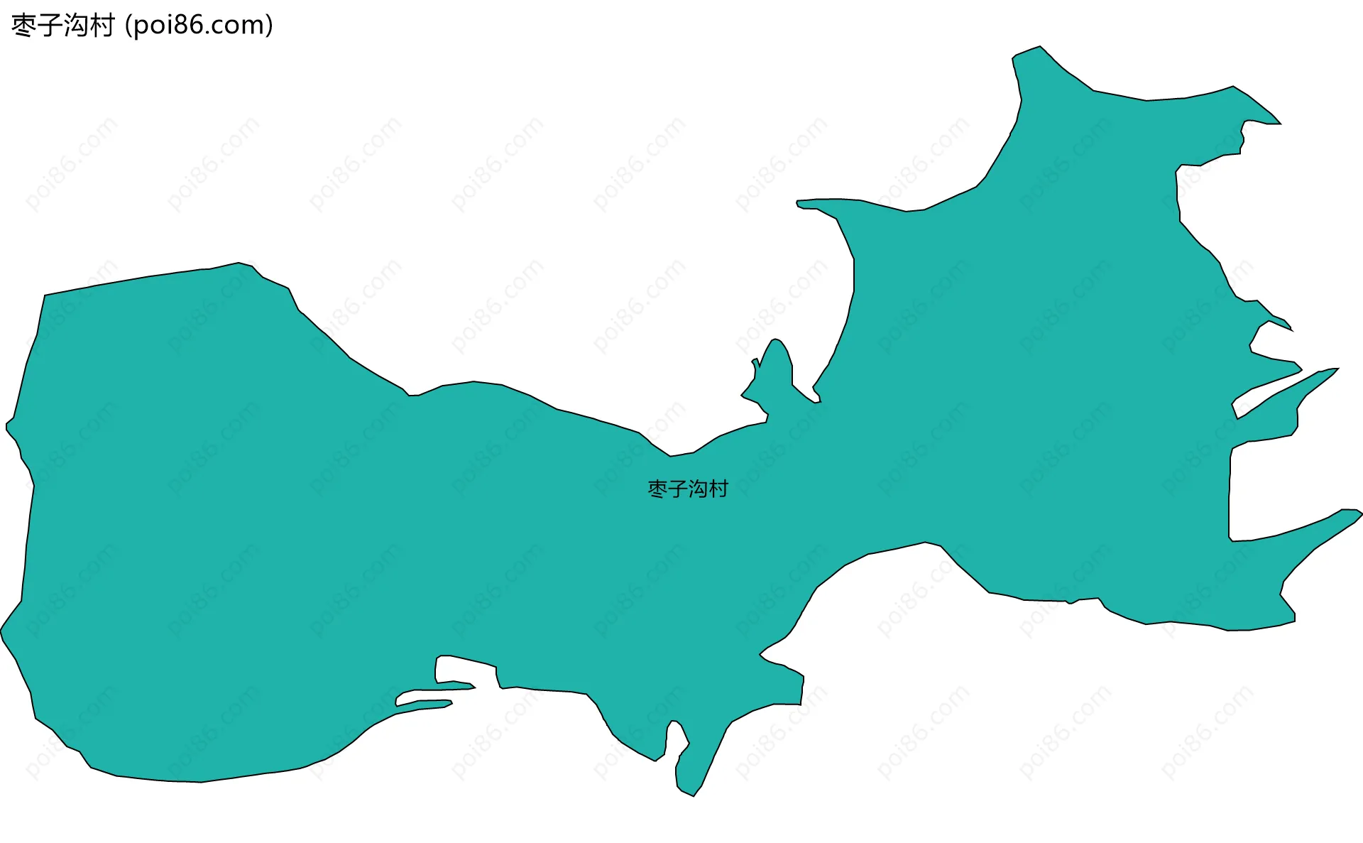 枣子沟村边界地图