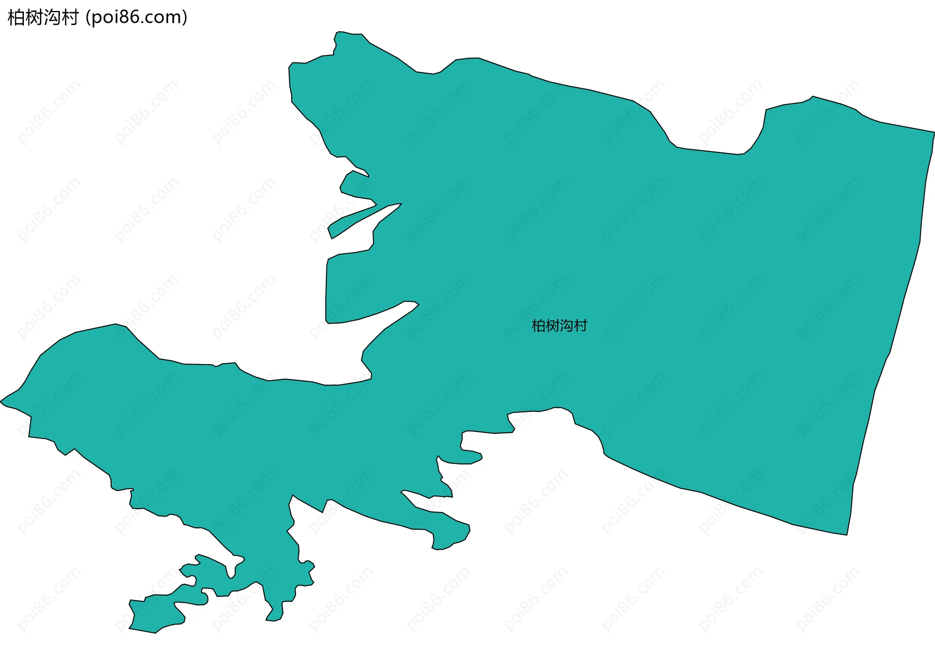 柏树沟村边界地图