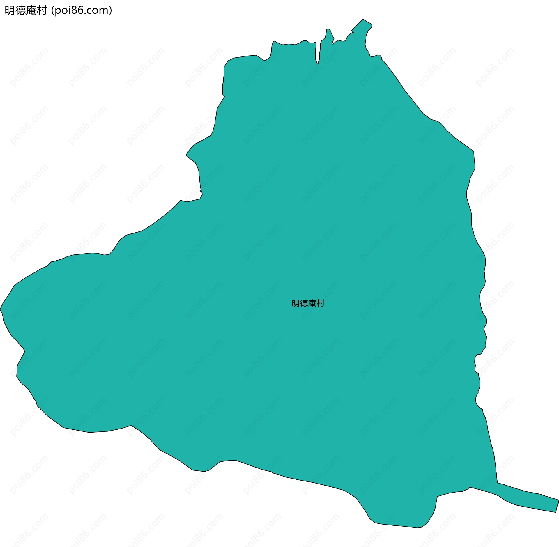 明德庵村边界地图