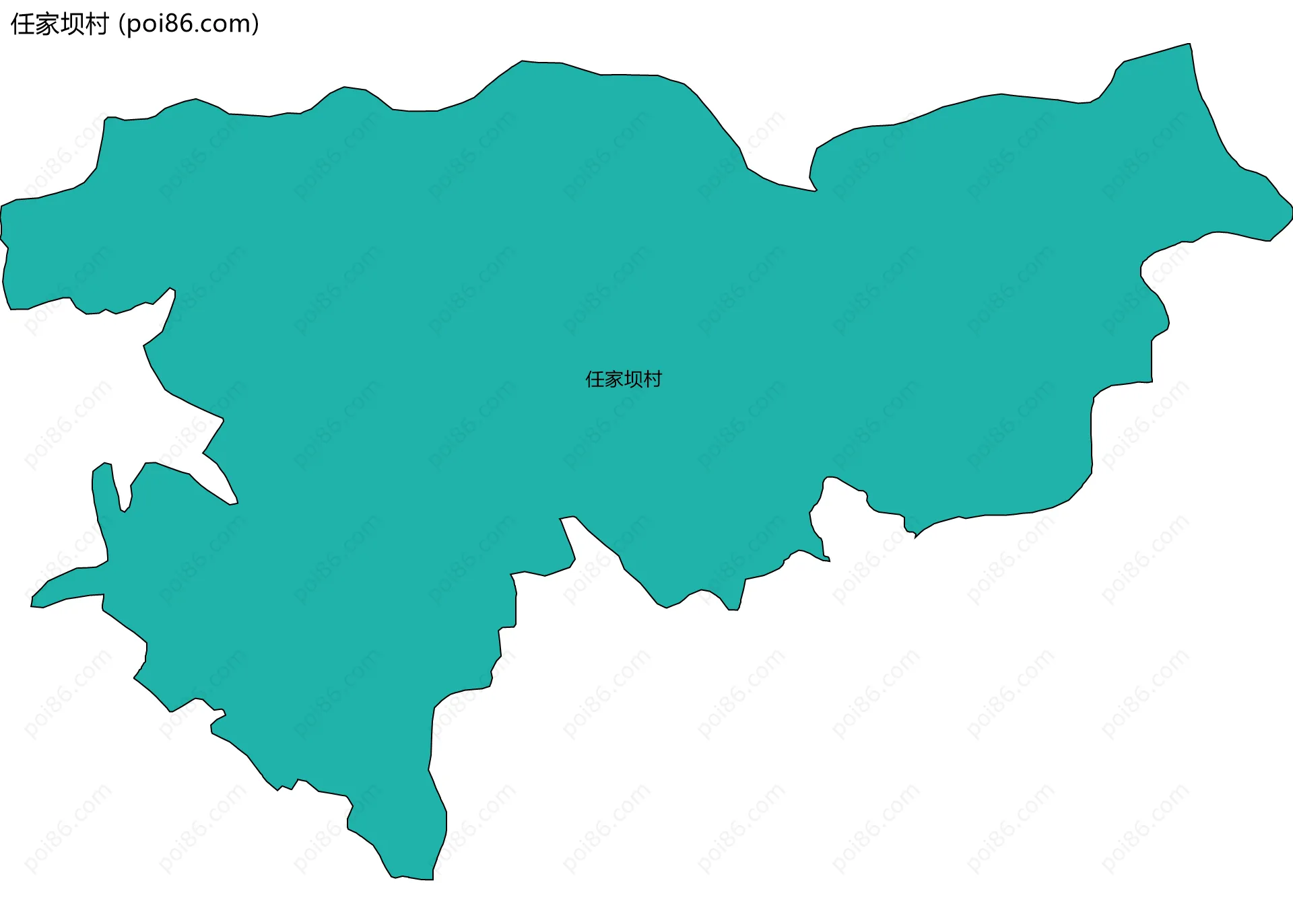 任家坝村边界地图