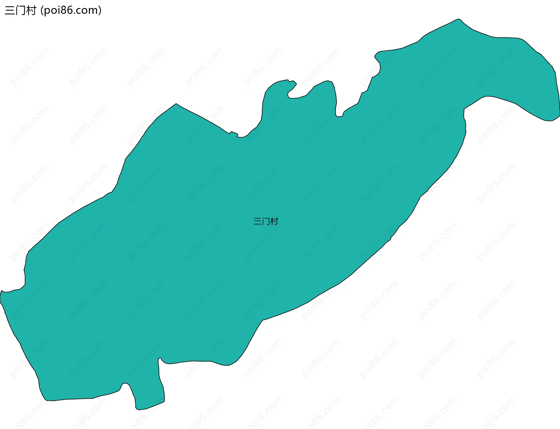 三门村边界地图