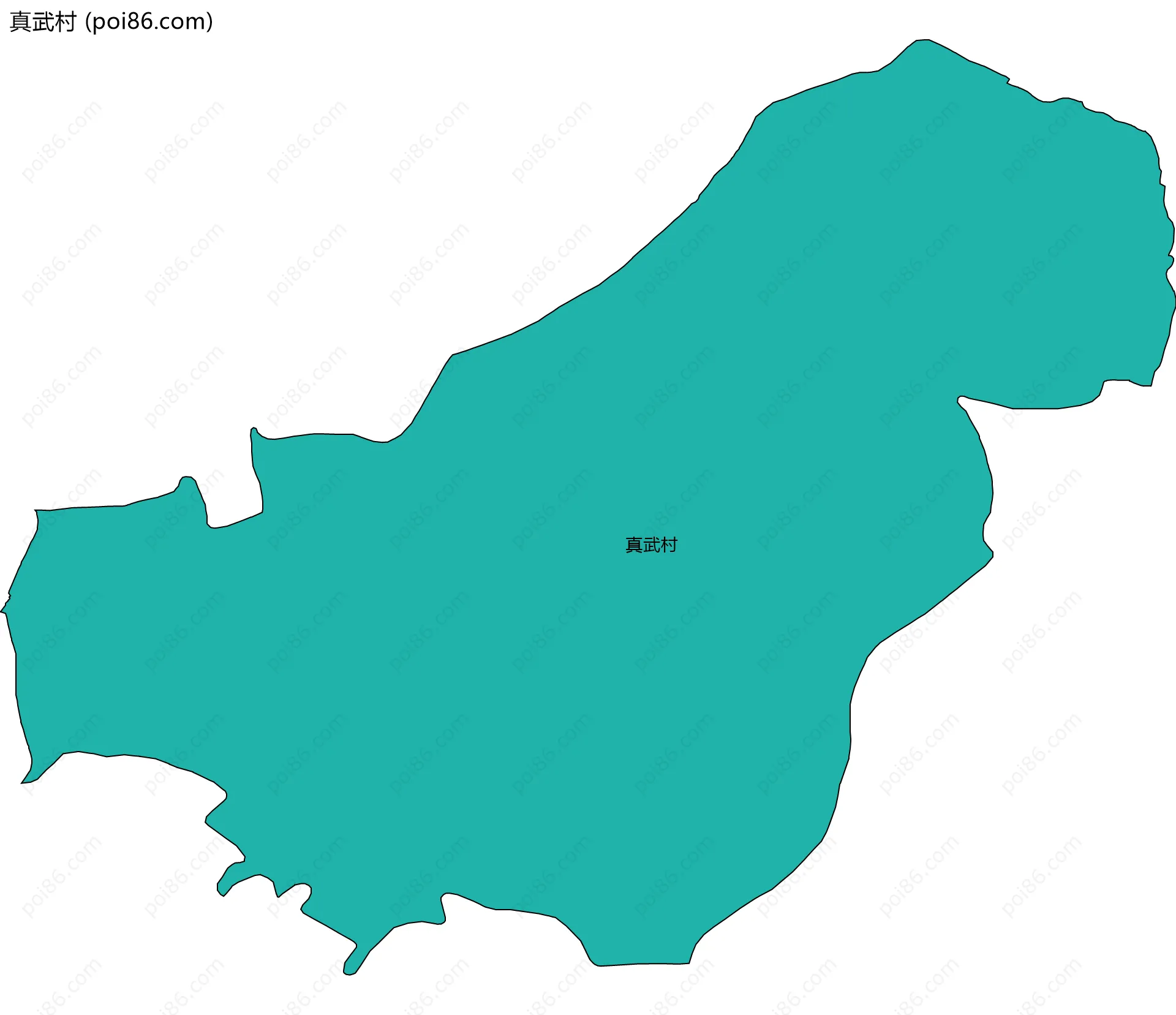 真武村边界地图