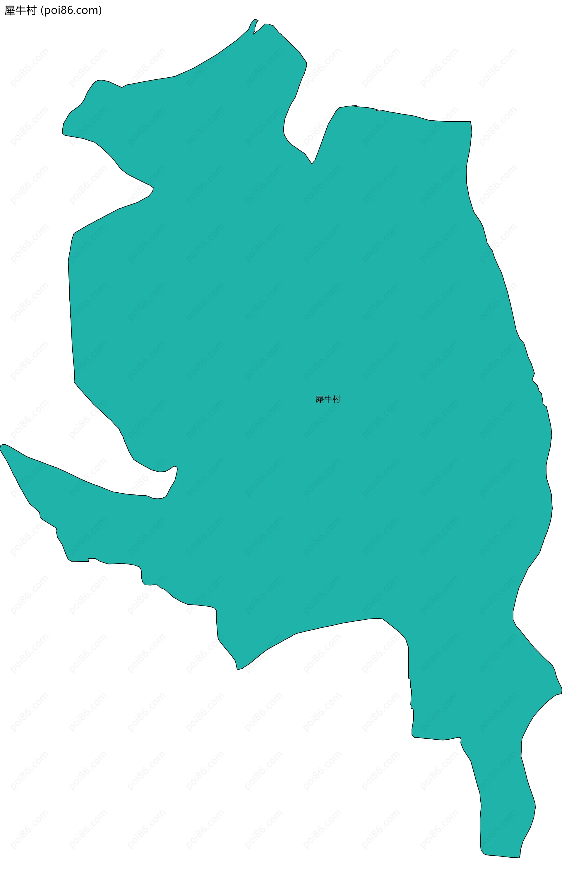 犀牛村边界地图