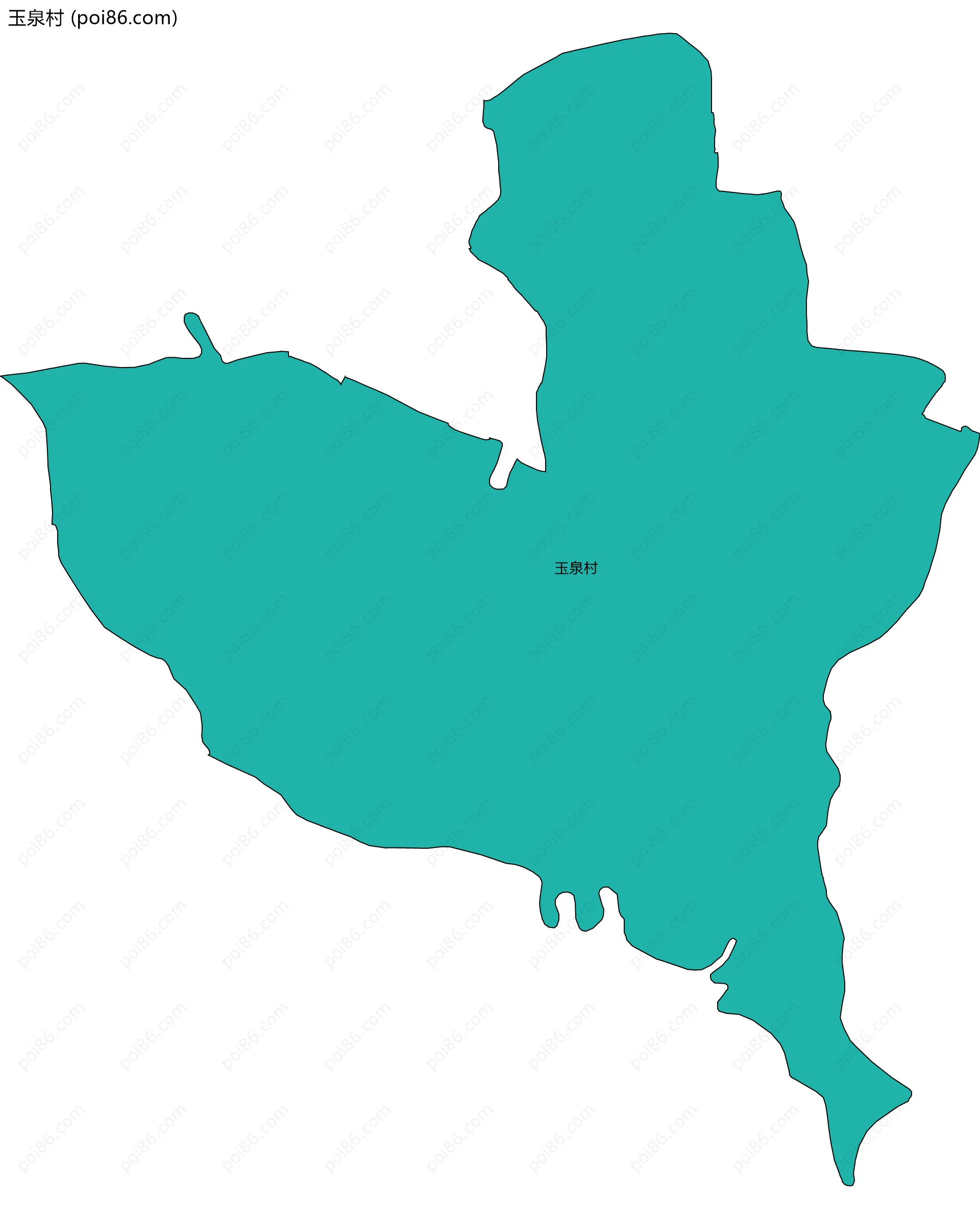 玉泉村边界地图