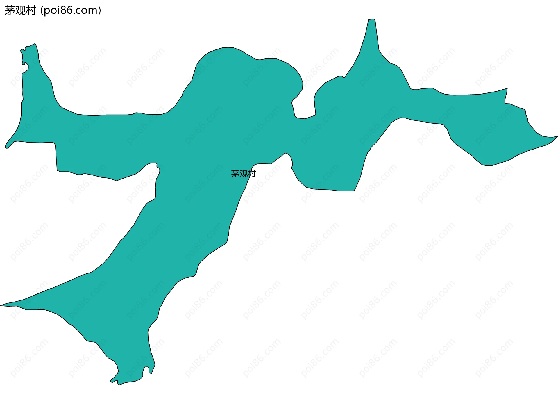 茅观村边界地图