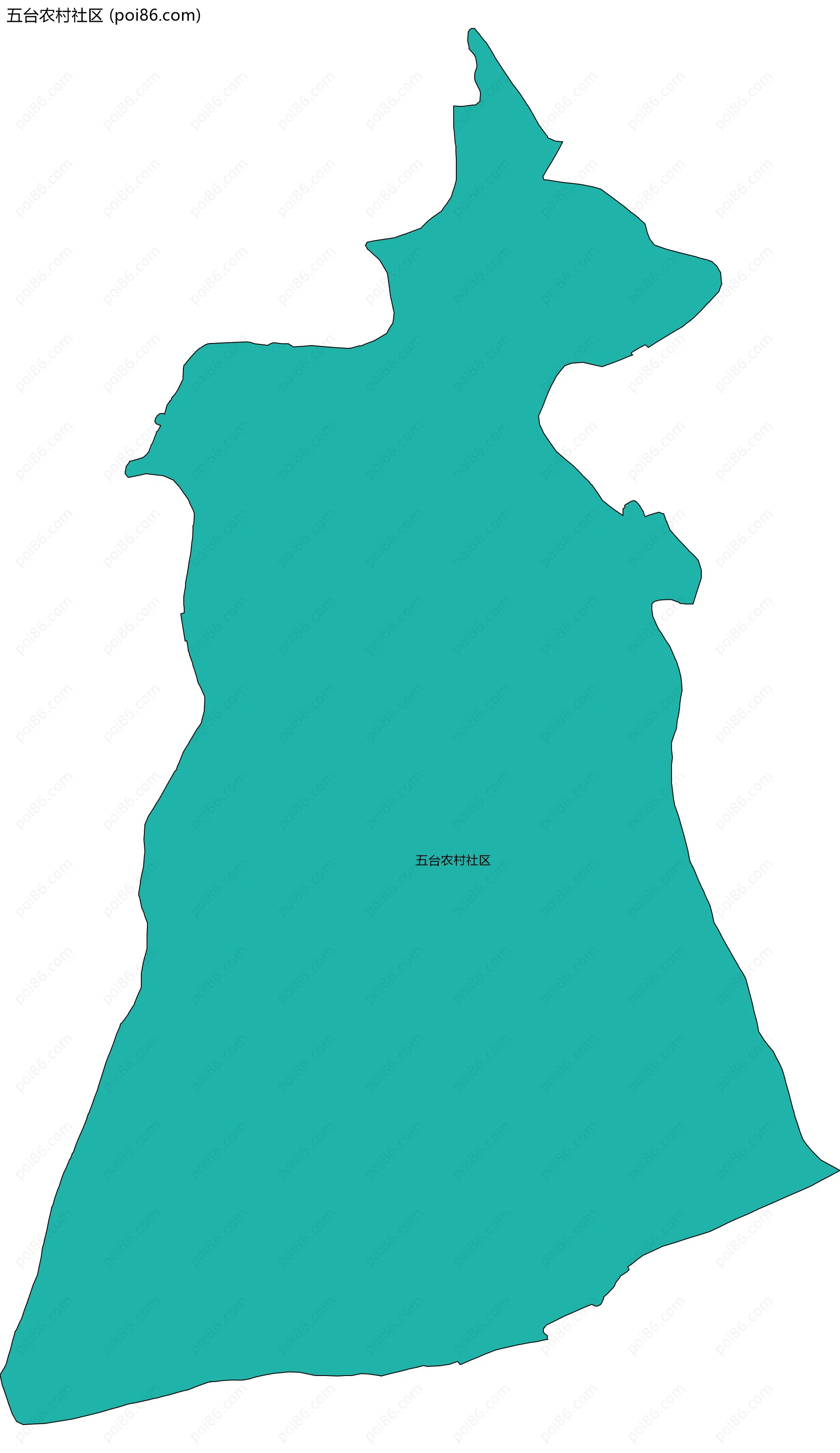 五台农村社区边界地图