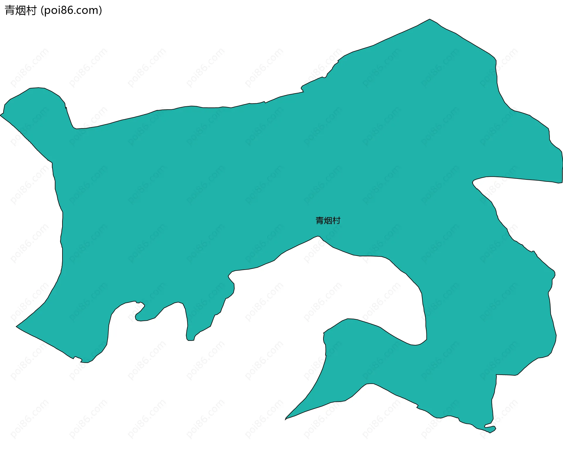 青烟村边界地图