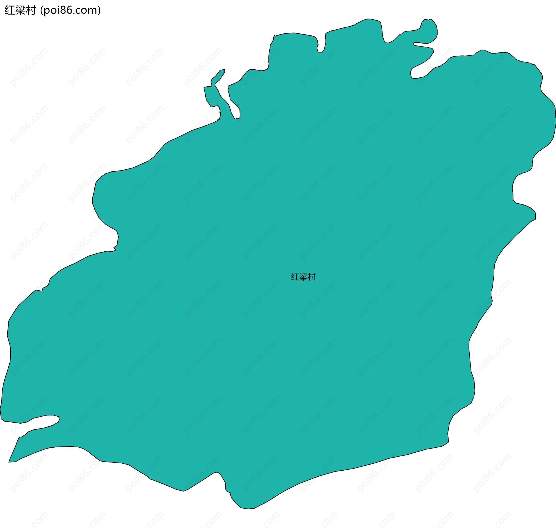 红梁村边界地图