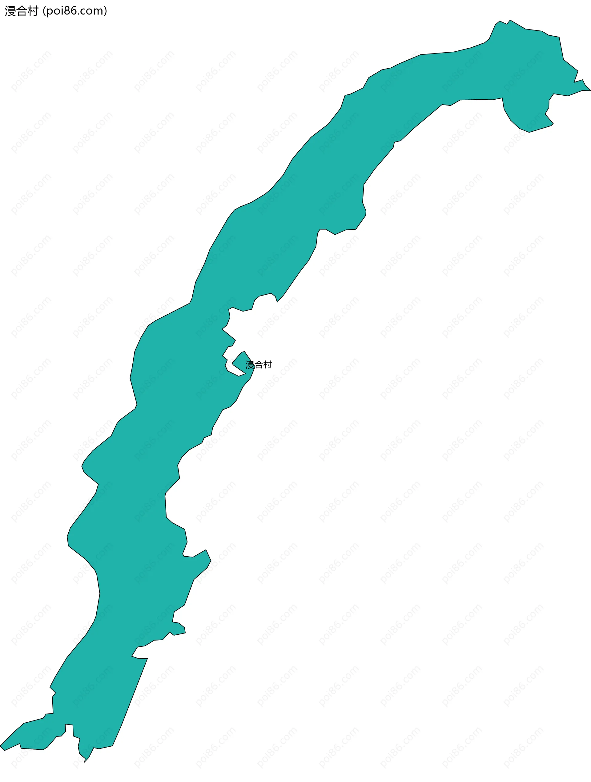 浸合村边界地图