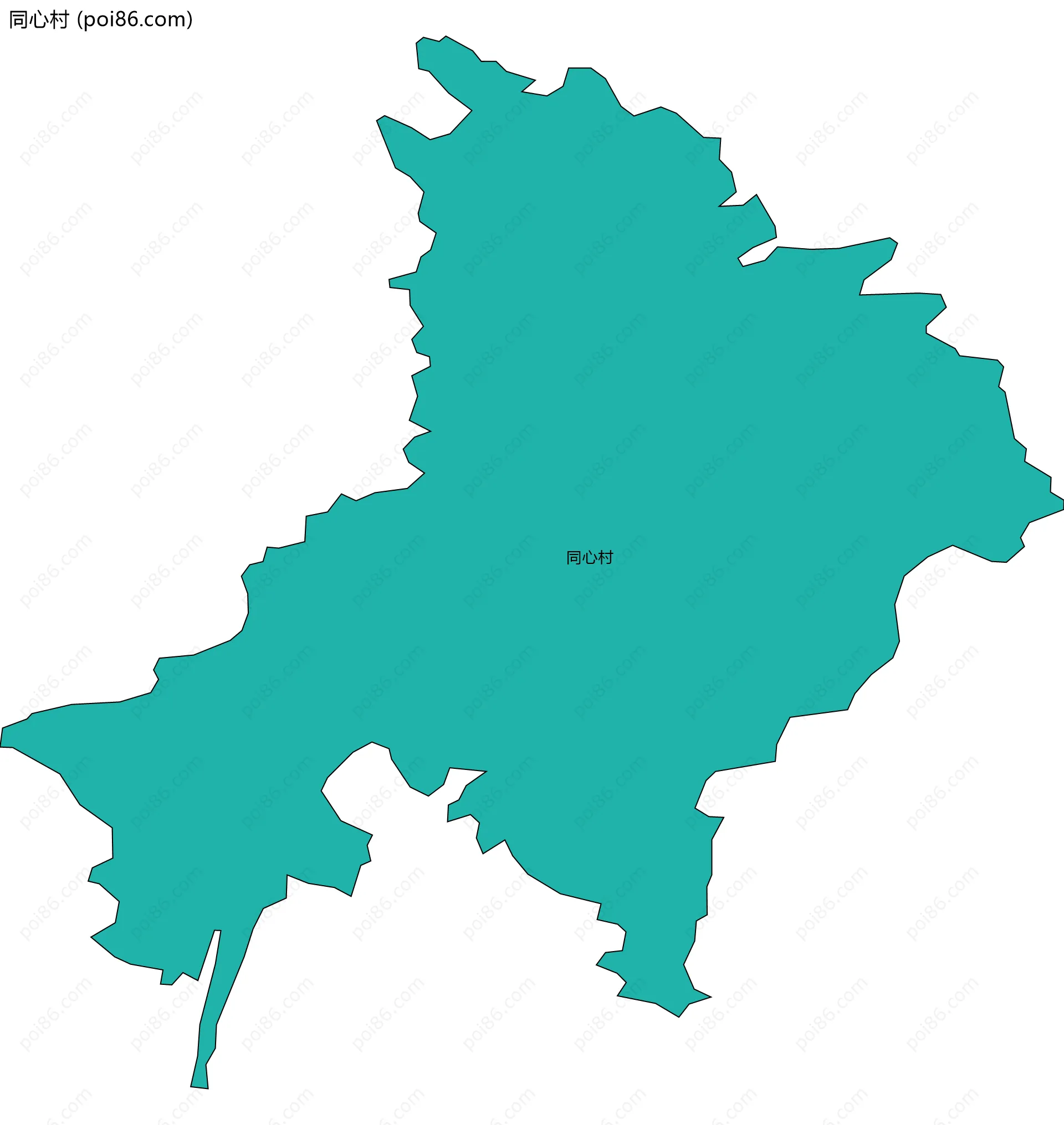 同心村边界地图