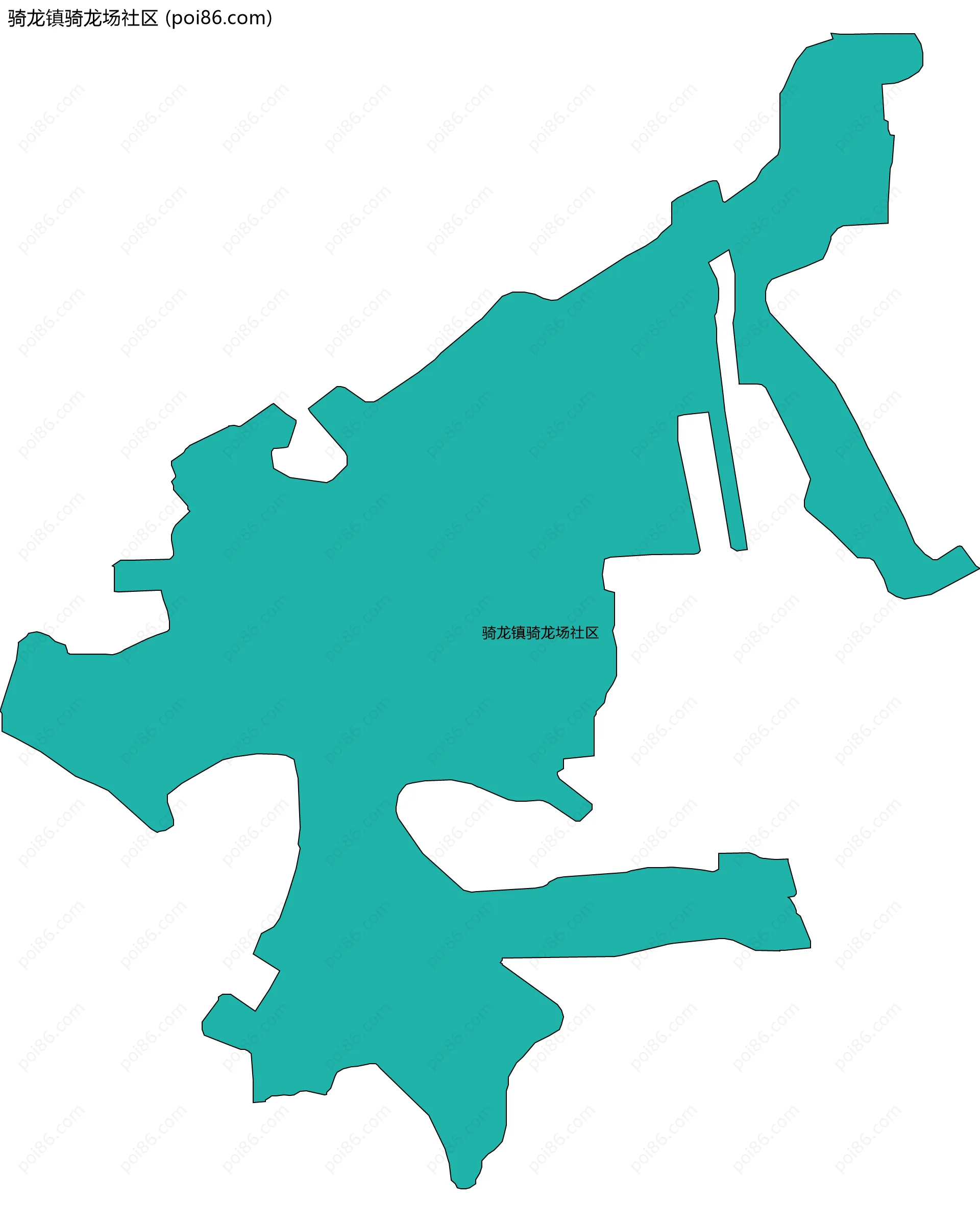 骑龙镇骑龙场社区边界地图