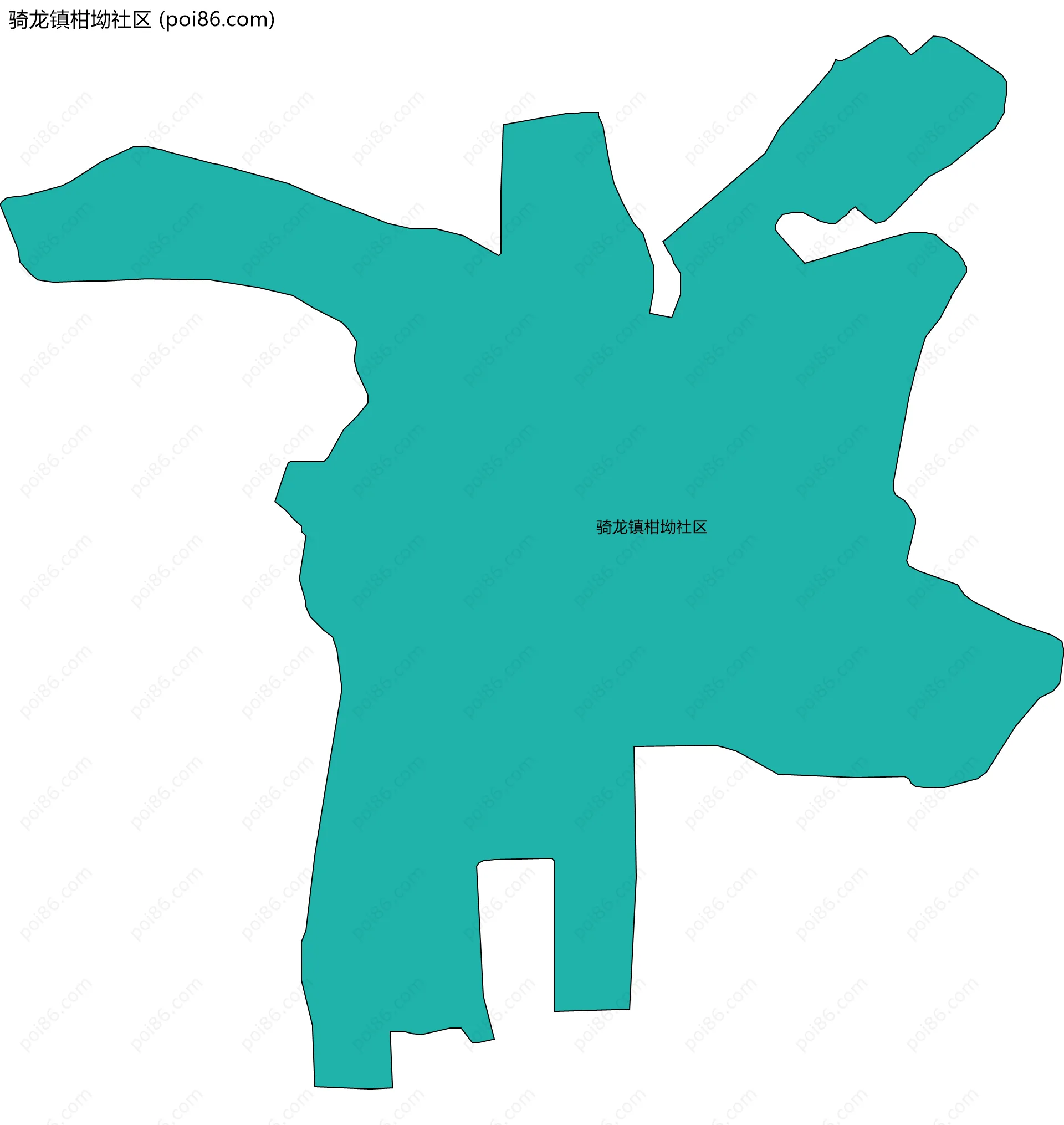 骑龙镇柑坳社区边界地图