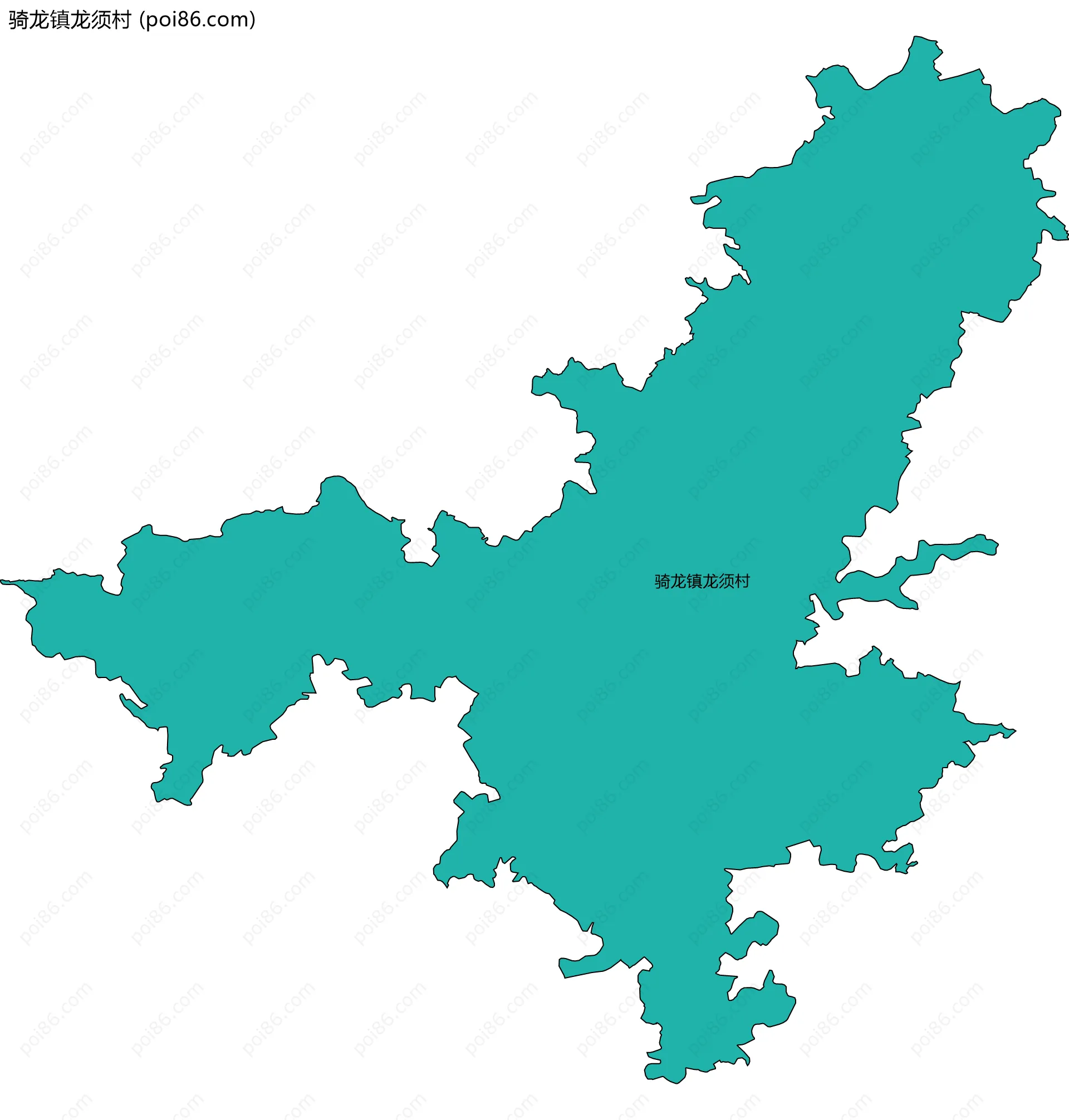 骑龙镇龙须村边界地图