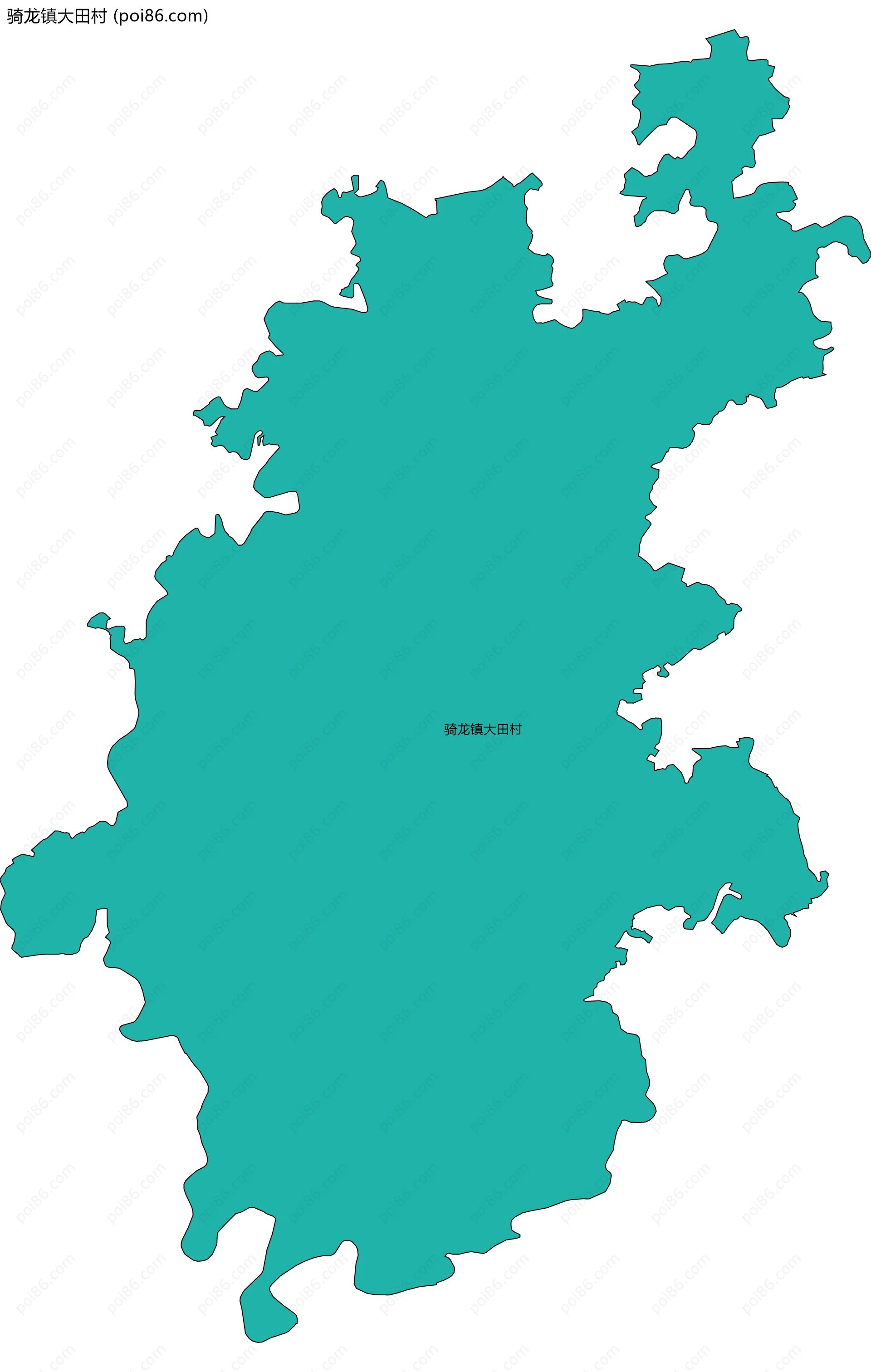 骑龙镇大田村边界地图