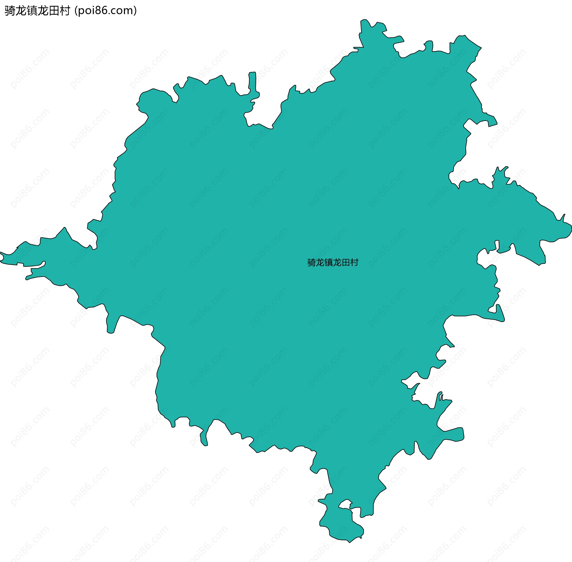 骑龙镇龙田村边界地图