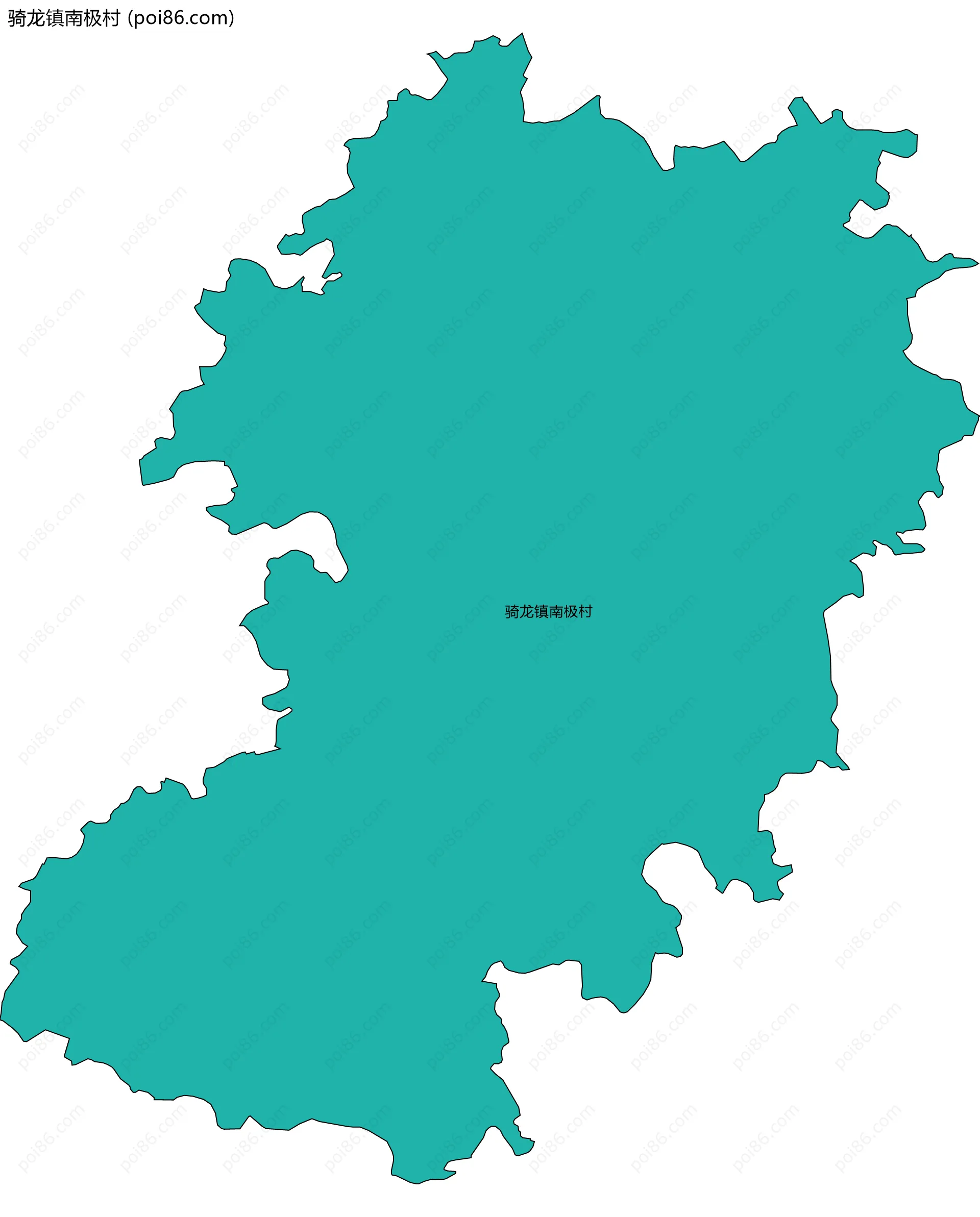 骑龙镇南极村边界地图