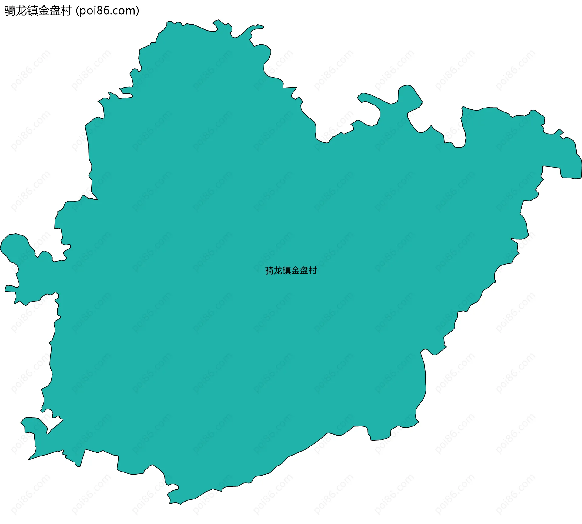 骑龙镇金盘村边界地图