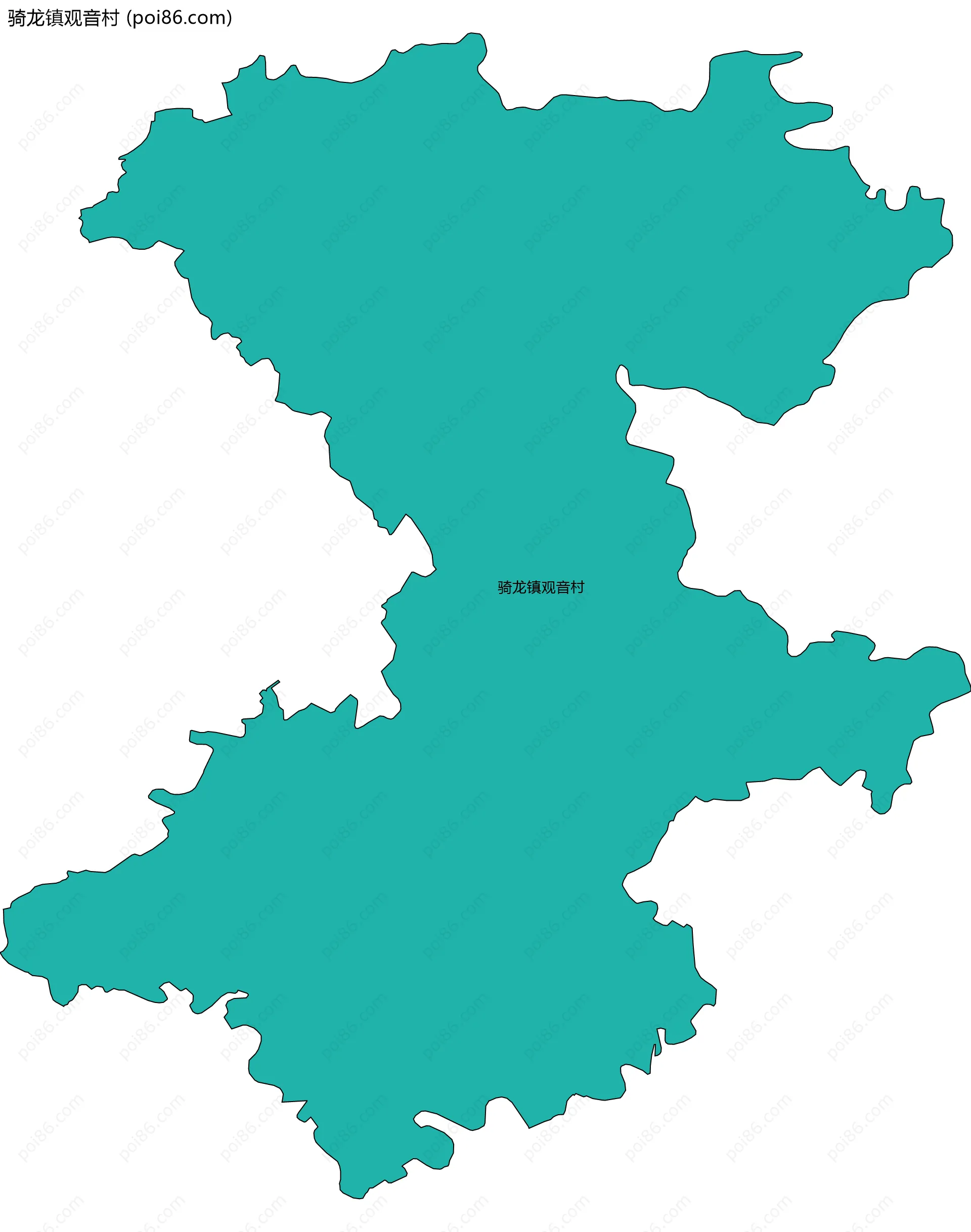 骑龙镇观音村边界地图