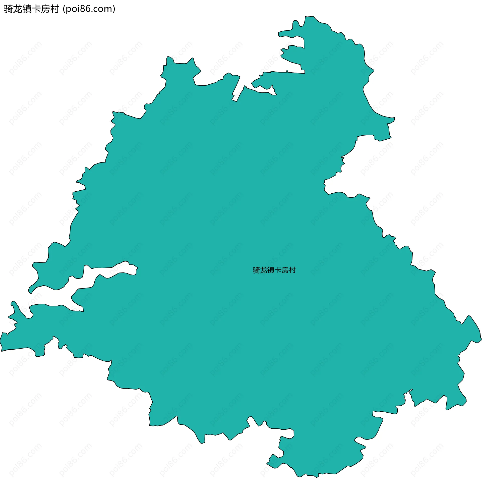 骑龙镇卡房村边界地图