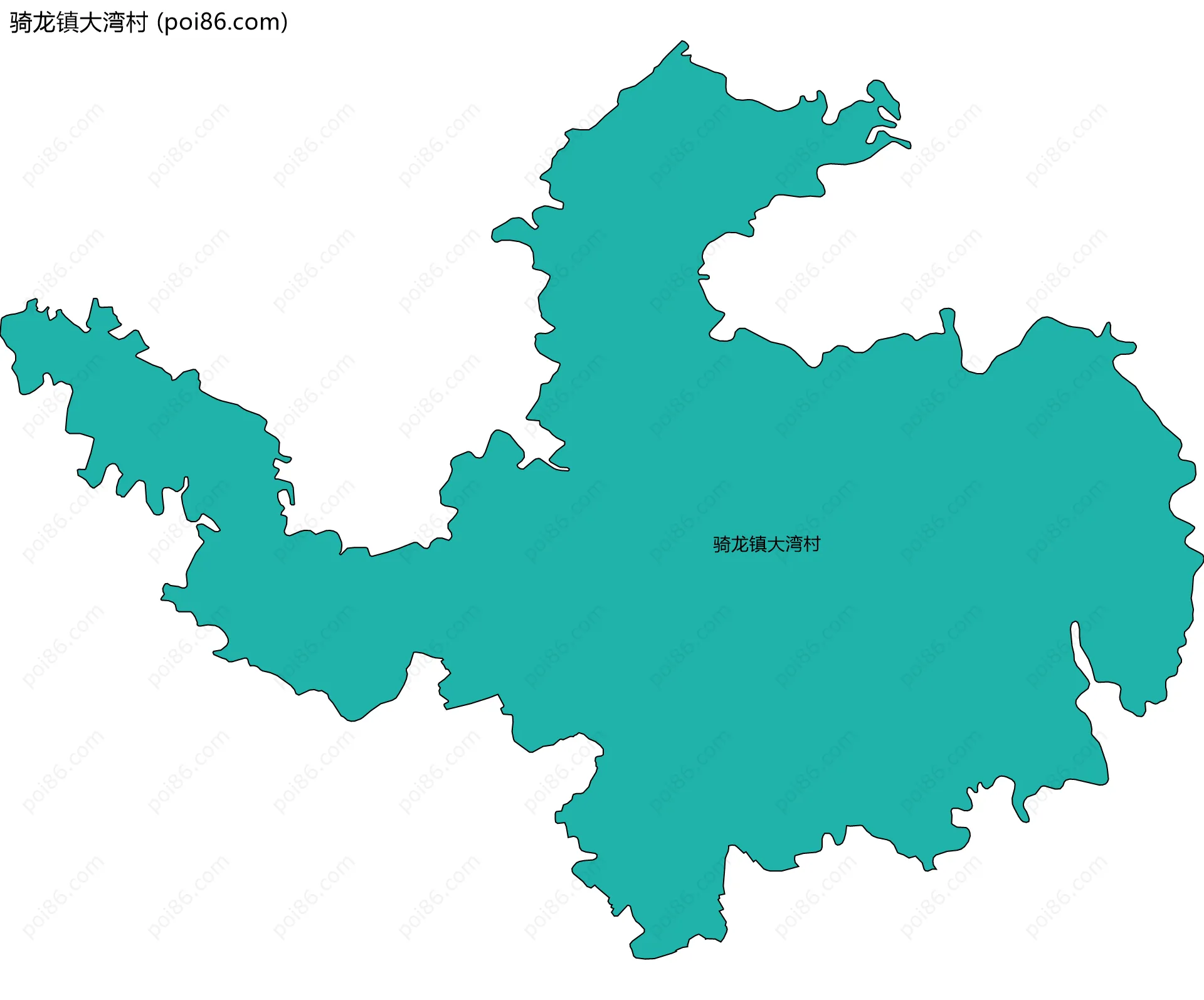 骑龙镇大湾村边界地图