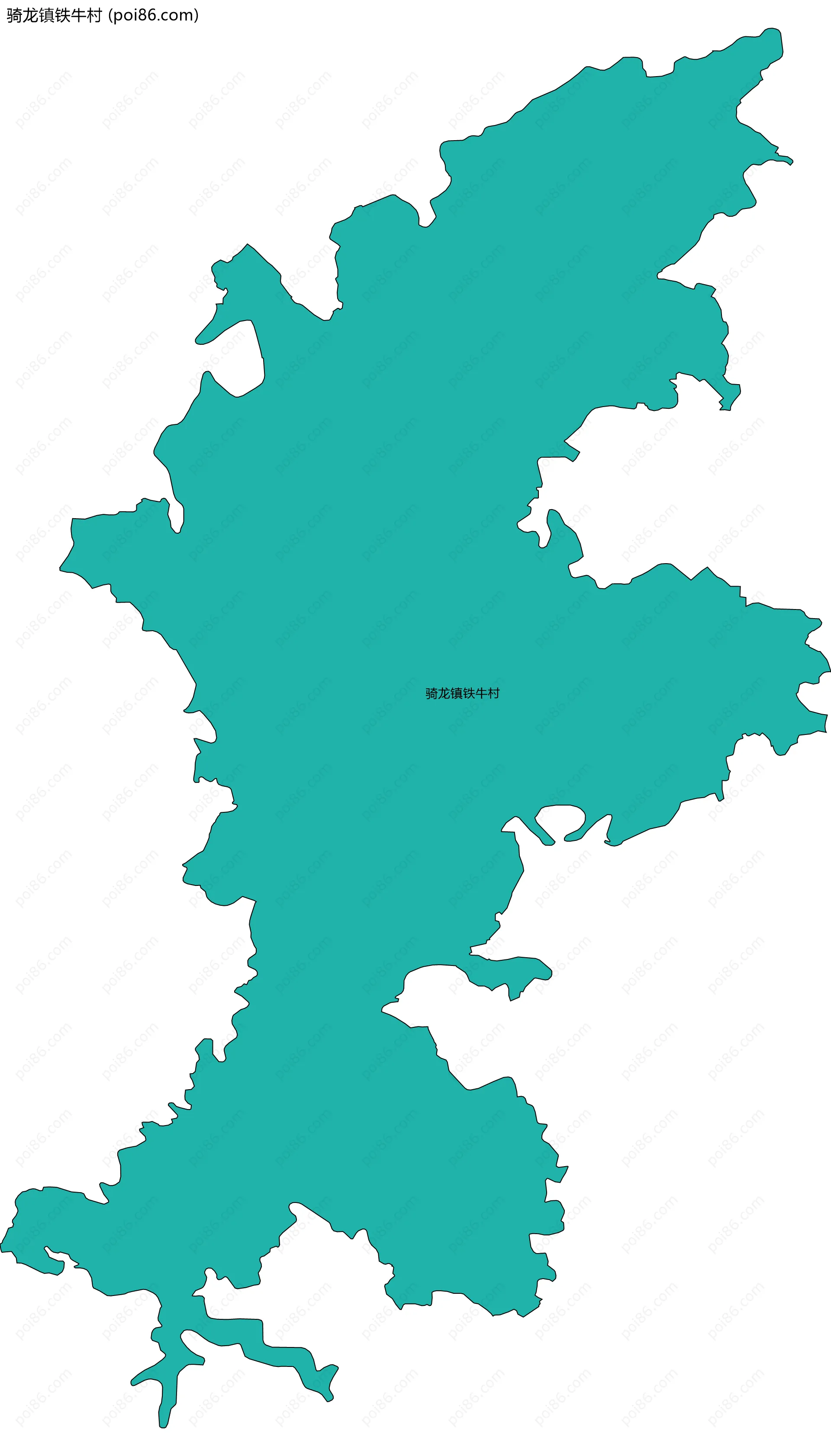 骑龙镇铁牛村边界地图