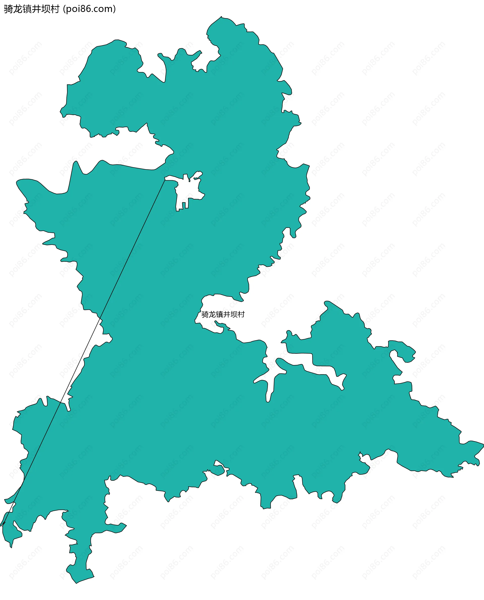 骑龙镇井坝村边界地图