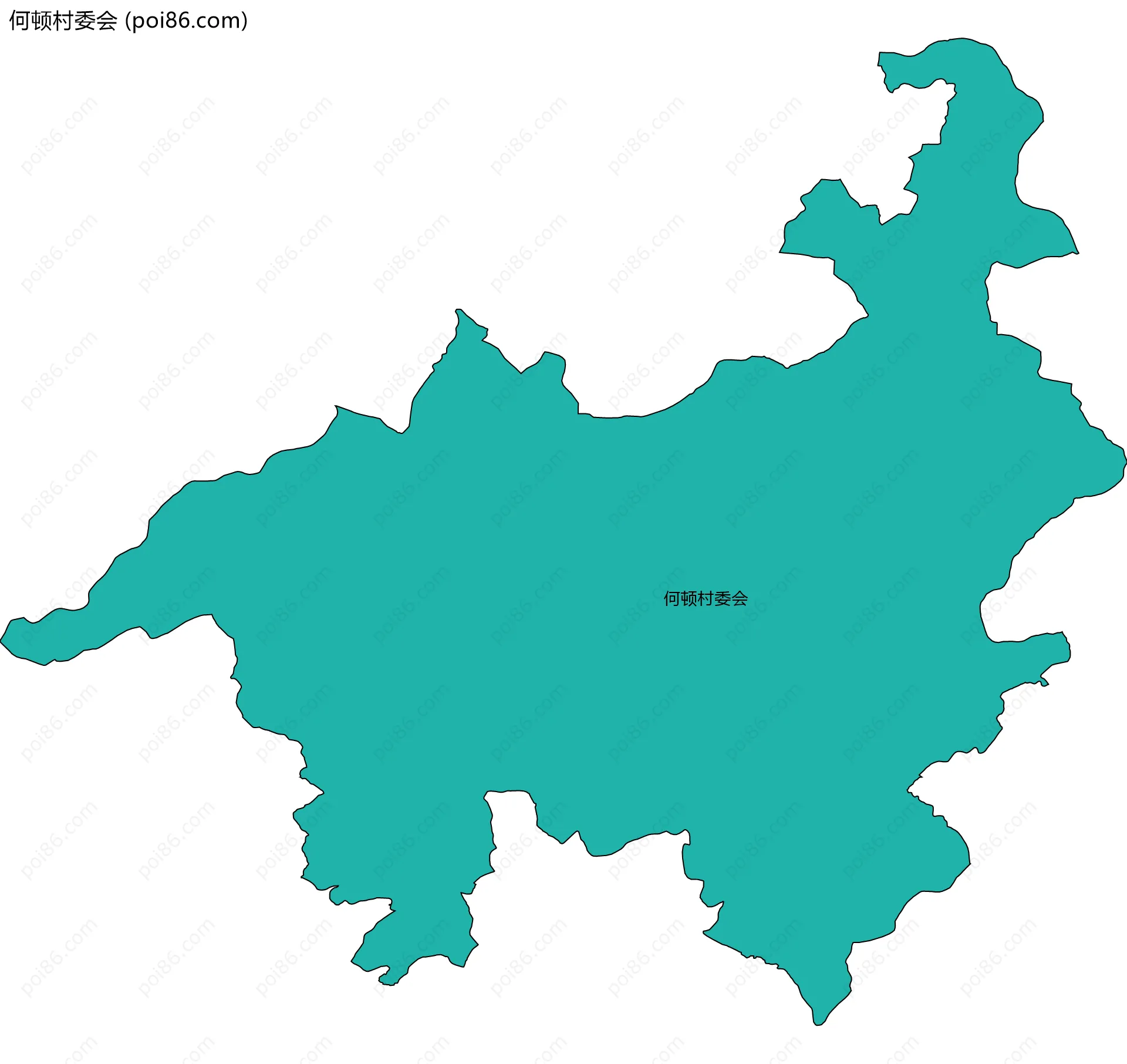 何顿村委会边界地图