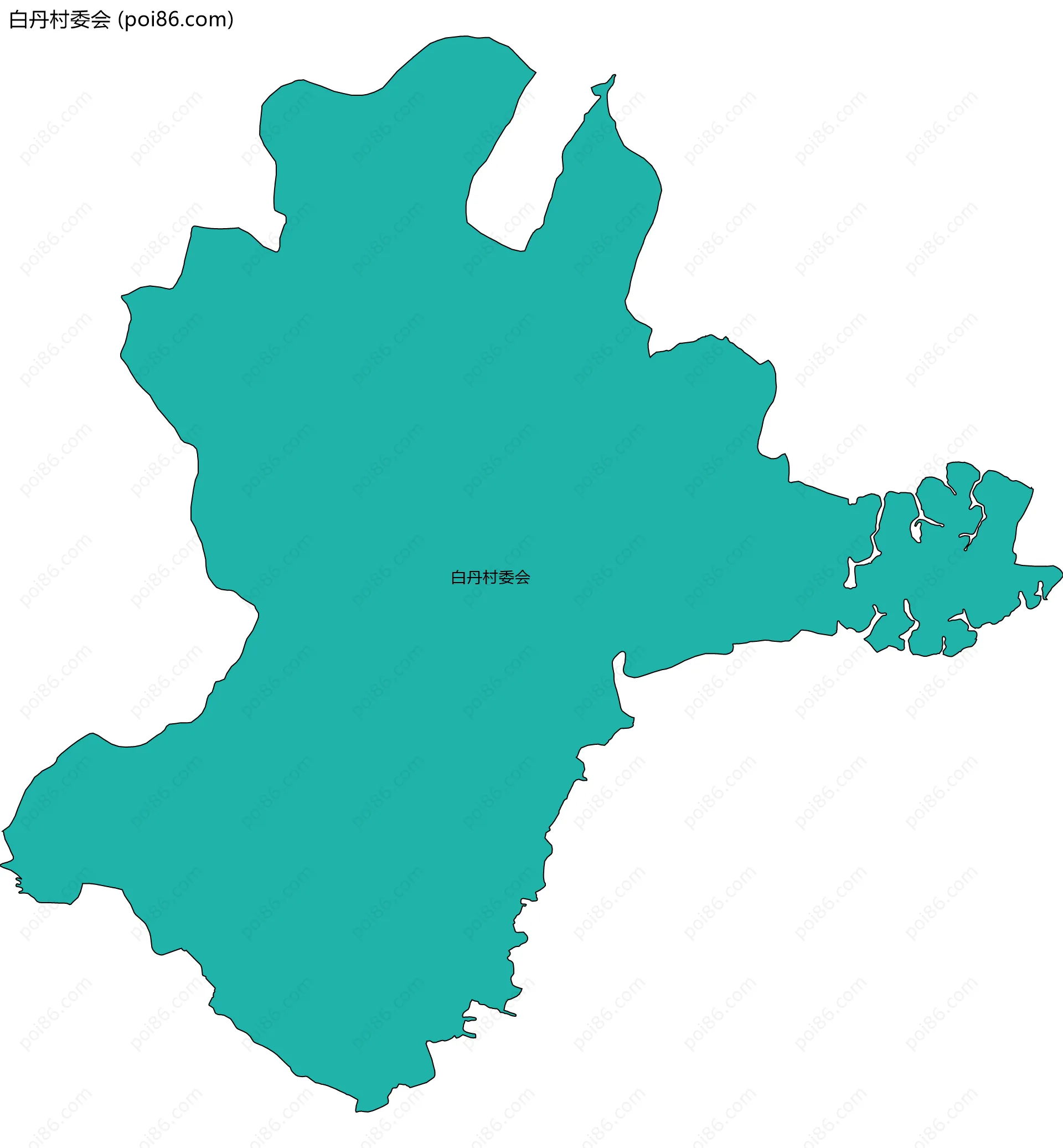 白丹村委会边界地图