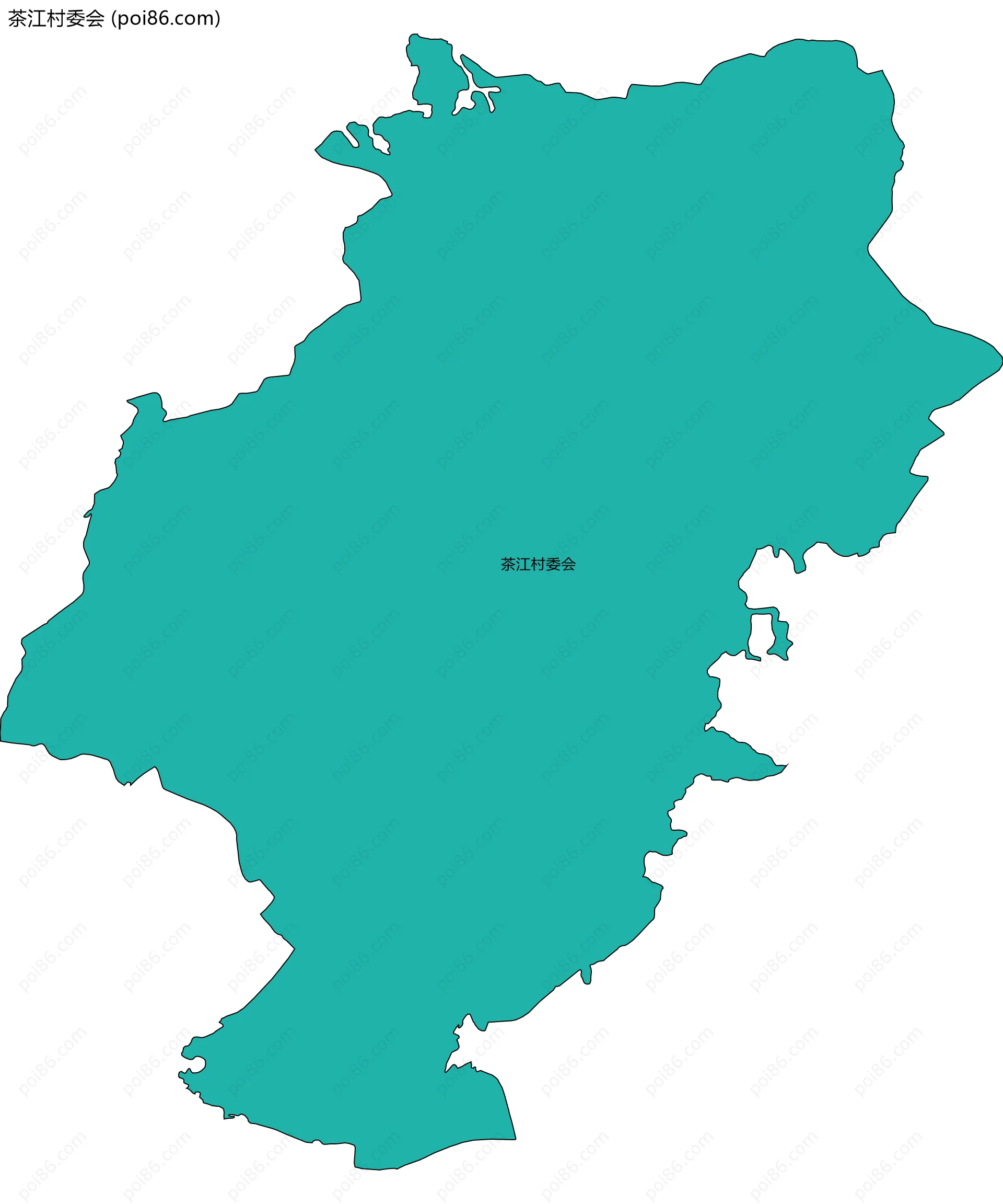 茶江村委会边界地图
