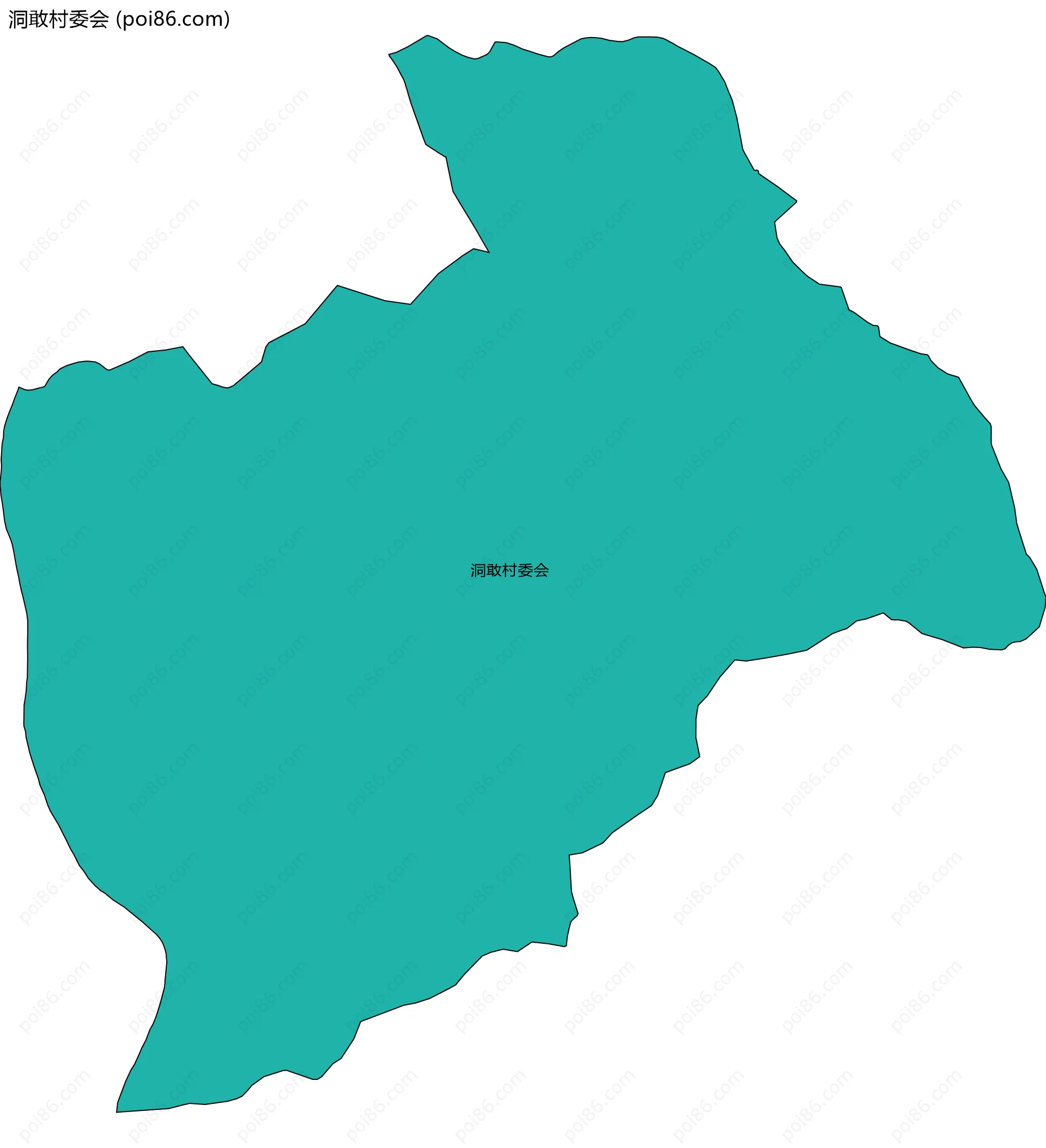 洞敢村委会边界地图