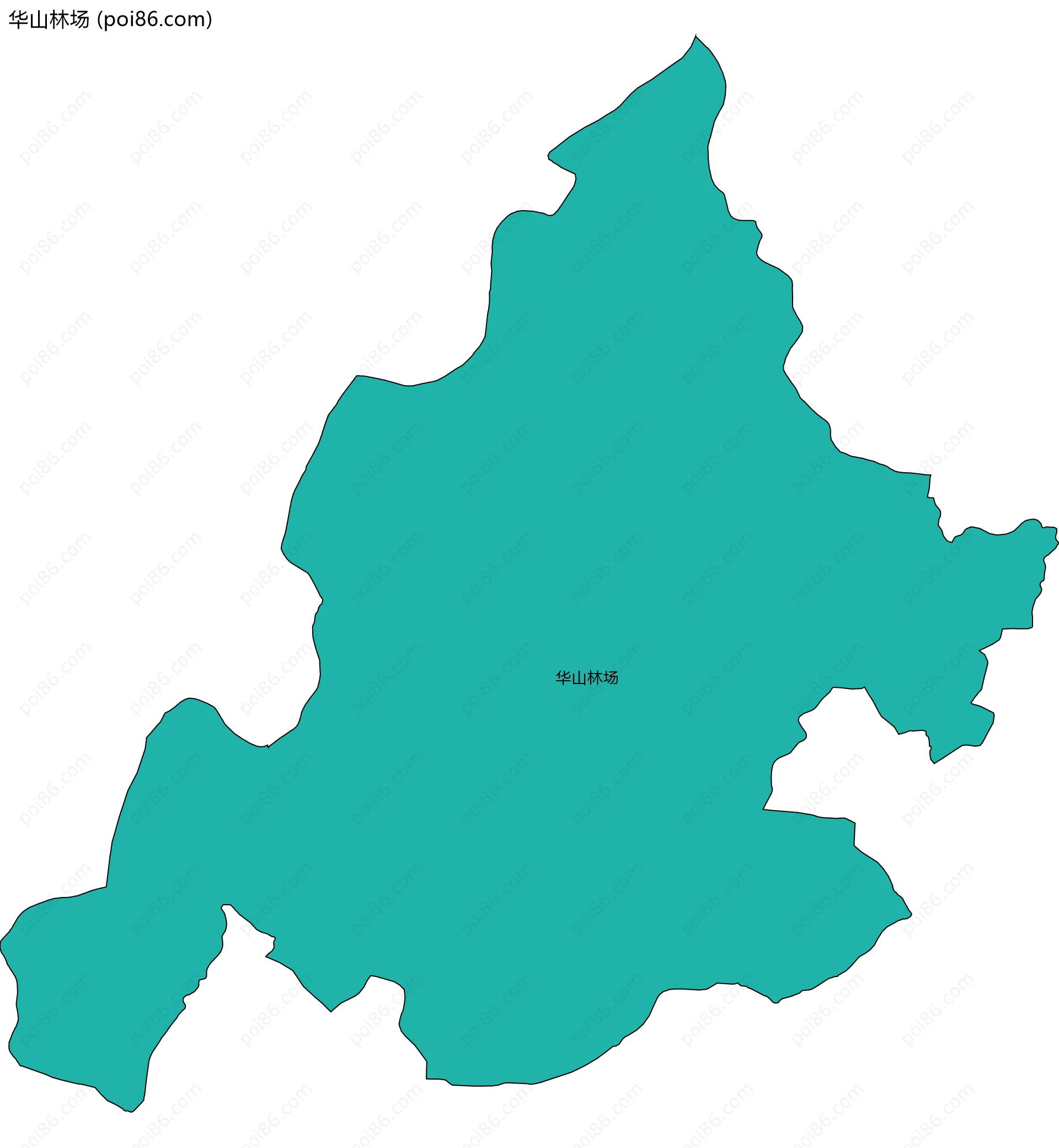华山林场边界地图