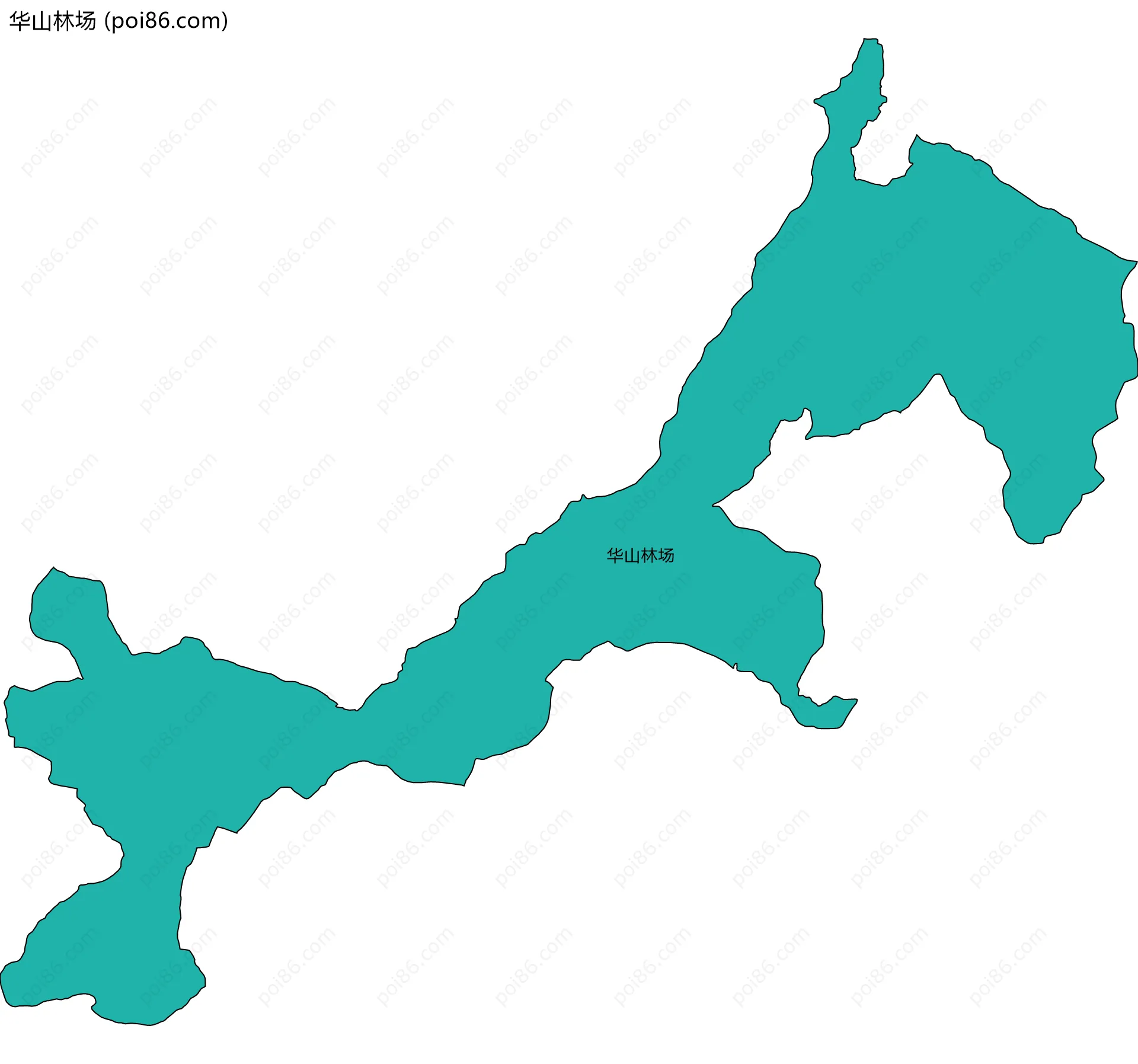 华山林场边界地图