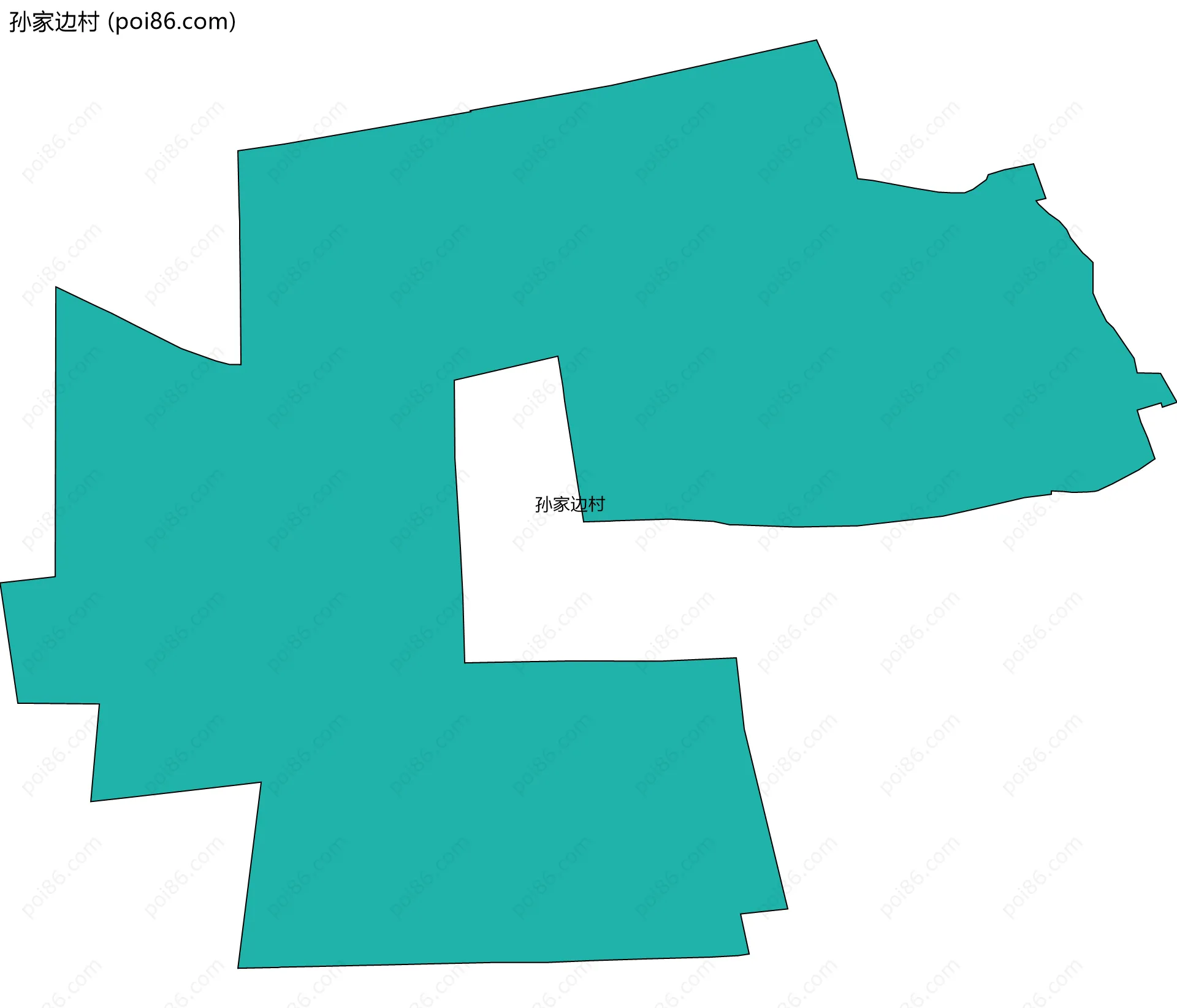孙家边村边界地图