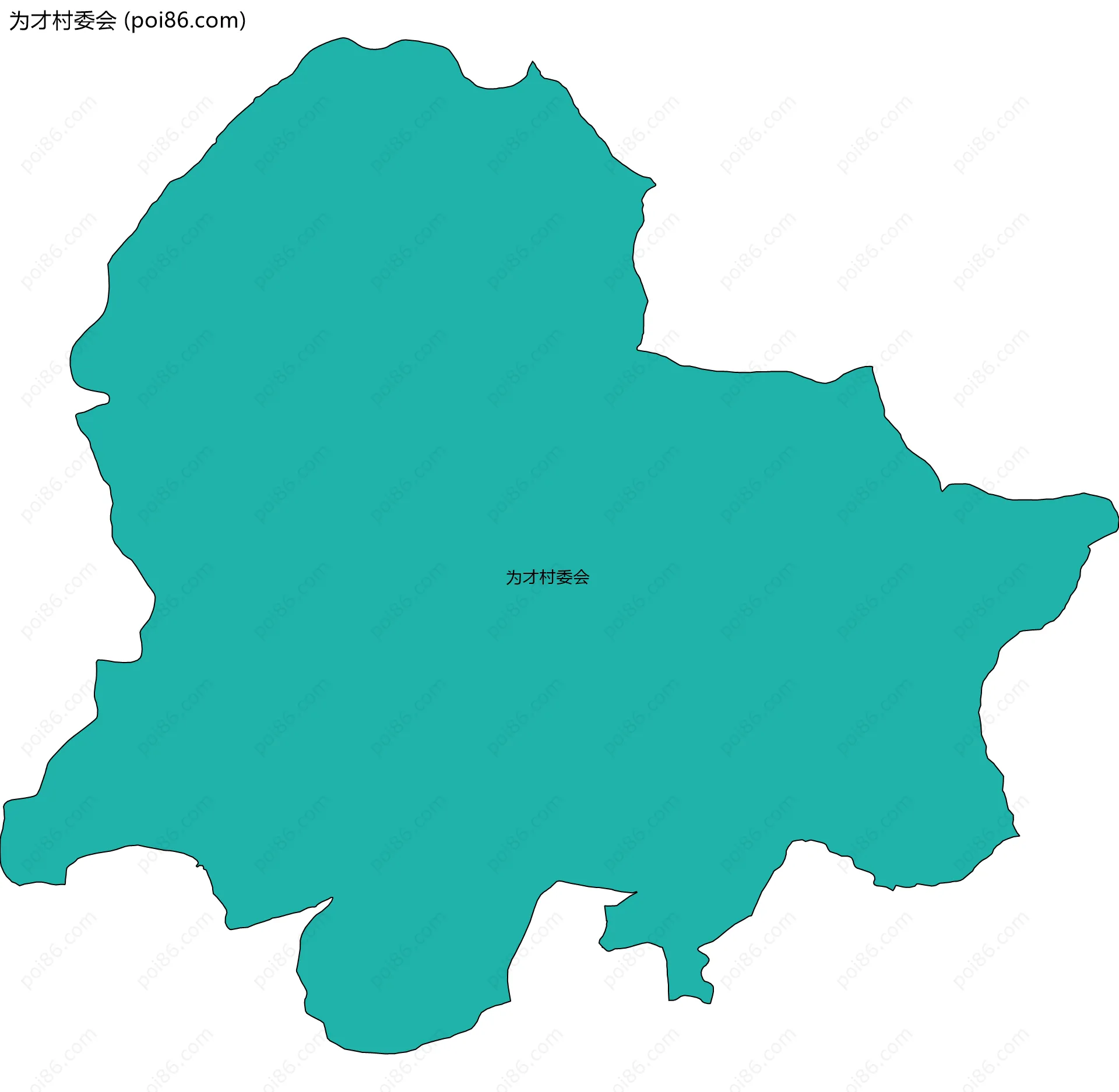 为才村委会边界地图