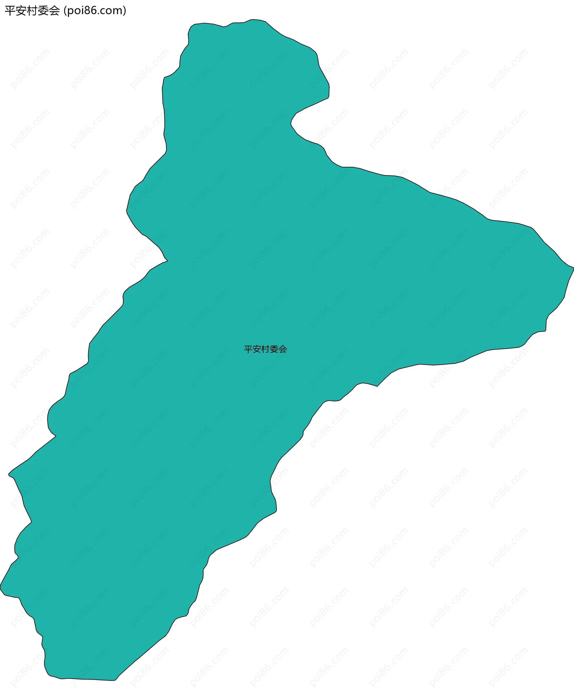 平安村委会边界地图