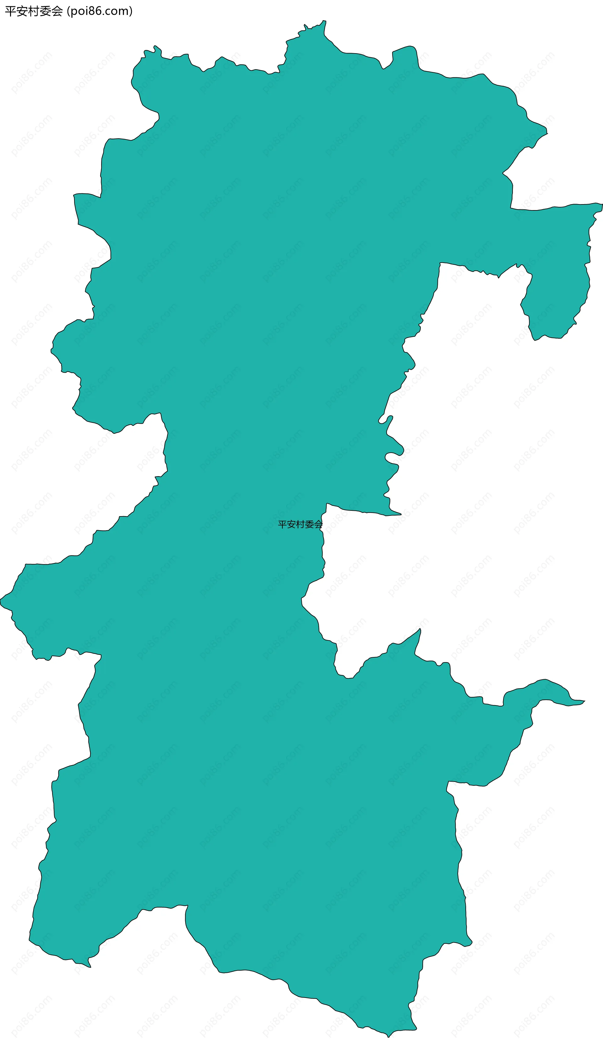平安村委会边界地图