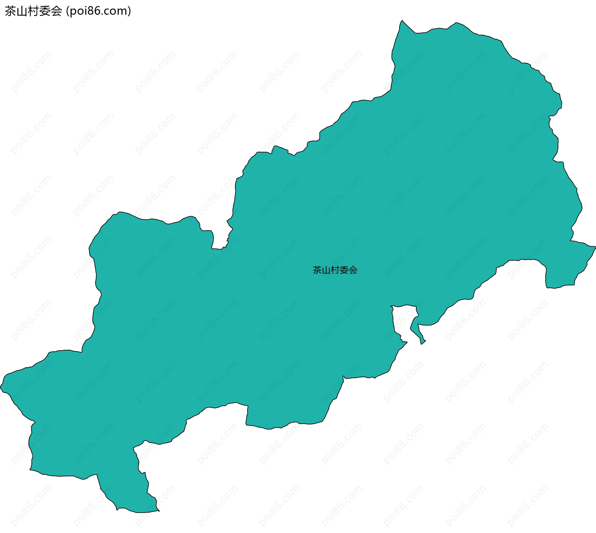 茶山村委会边界地图