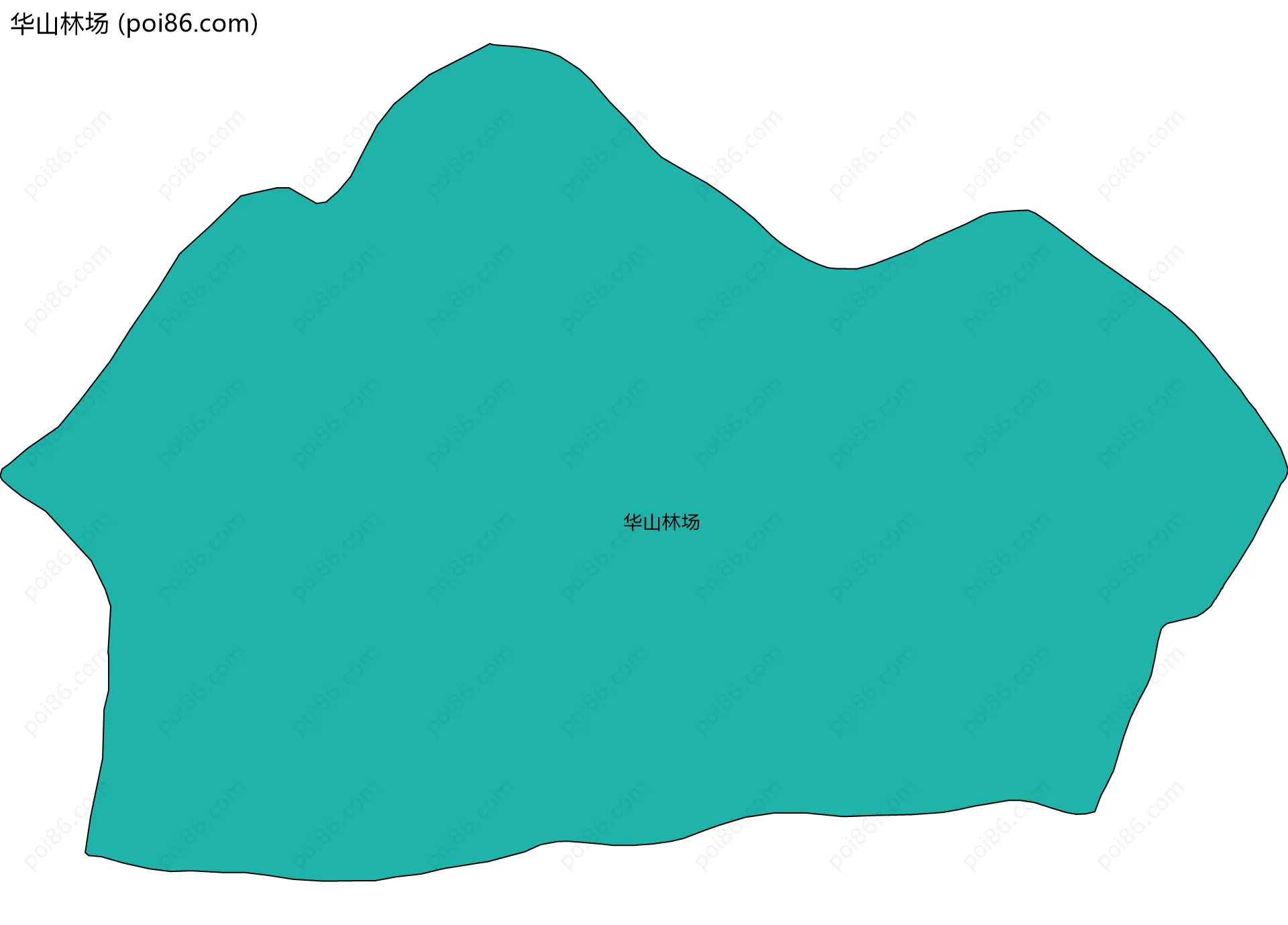 华山林场边界地图