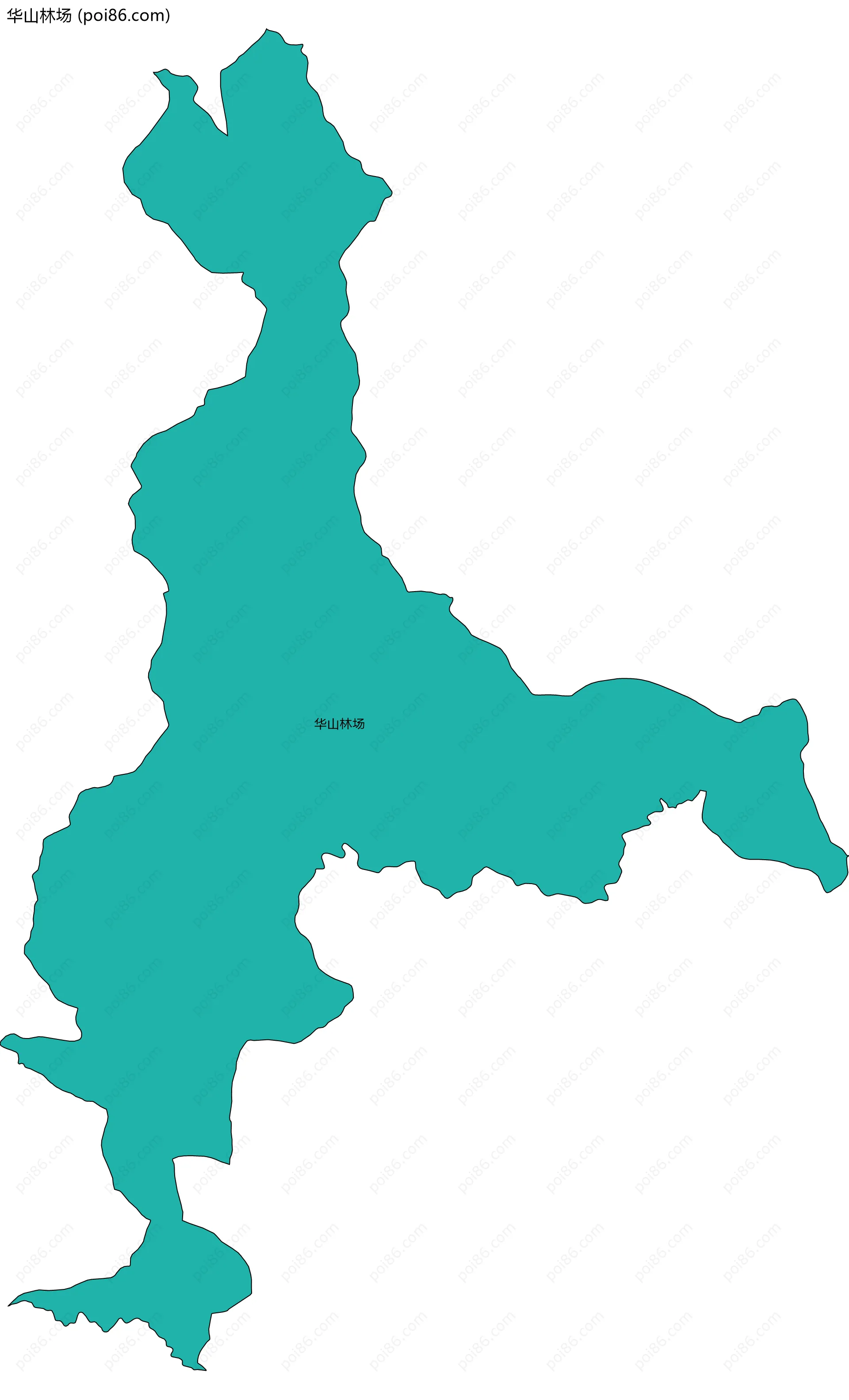 华山林场边界地图