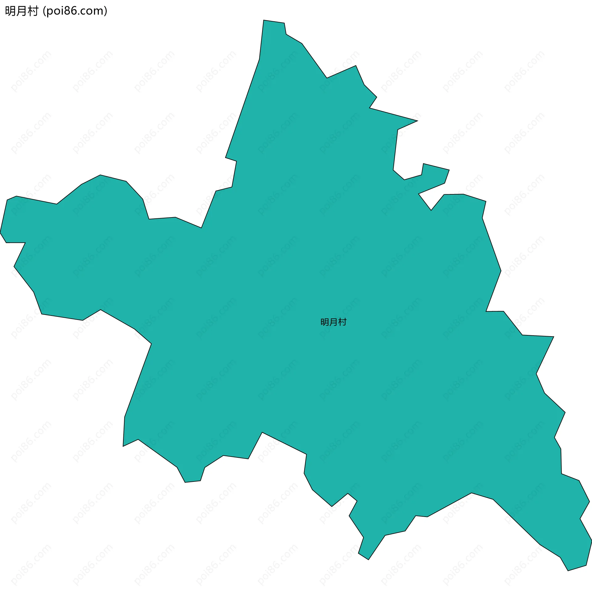 明月村边界地图