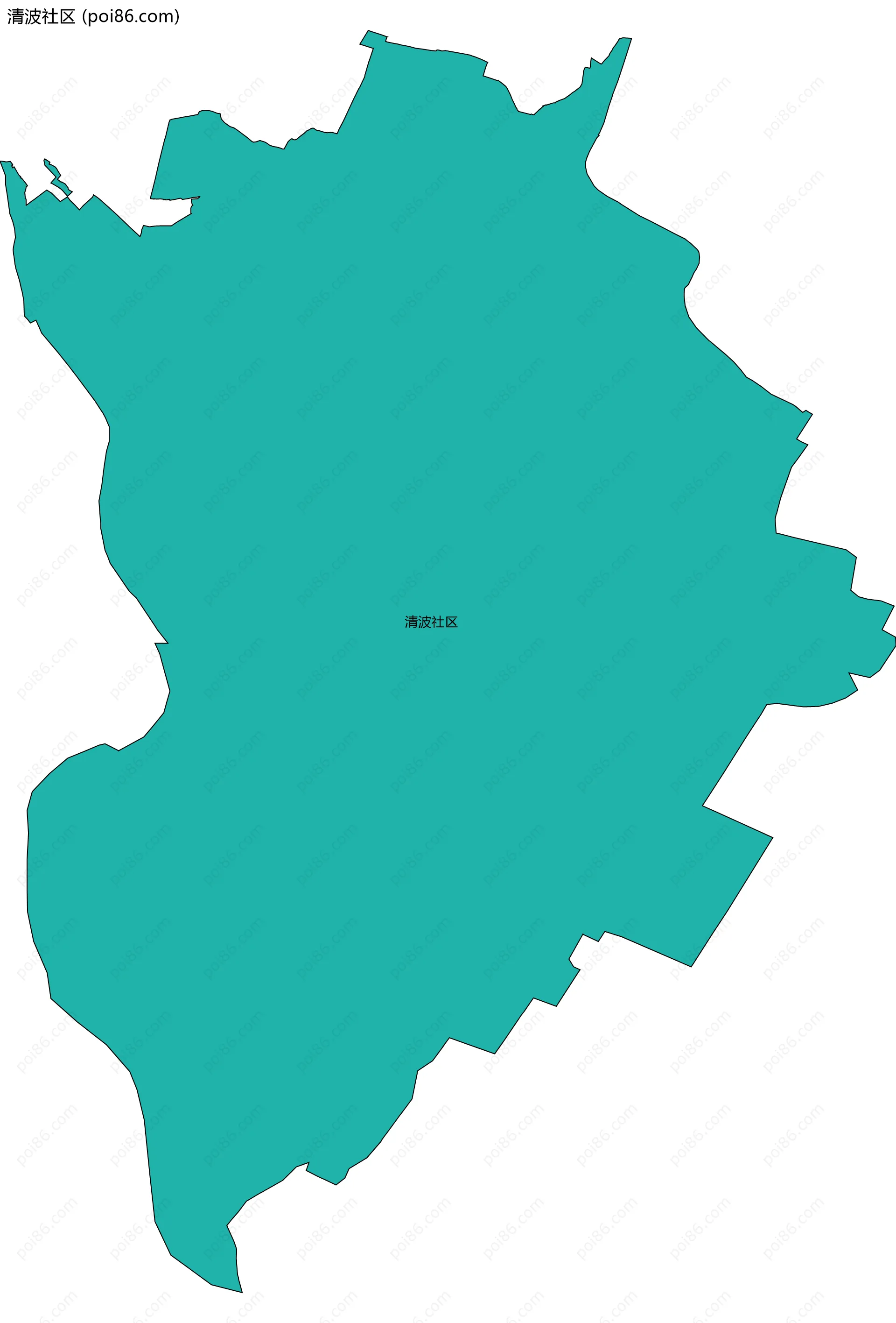 清波社区边界地图