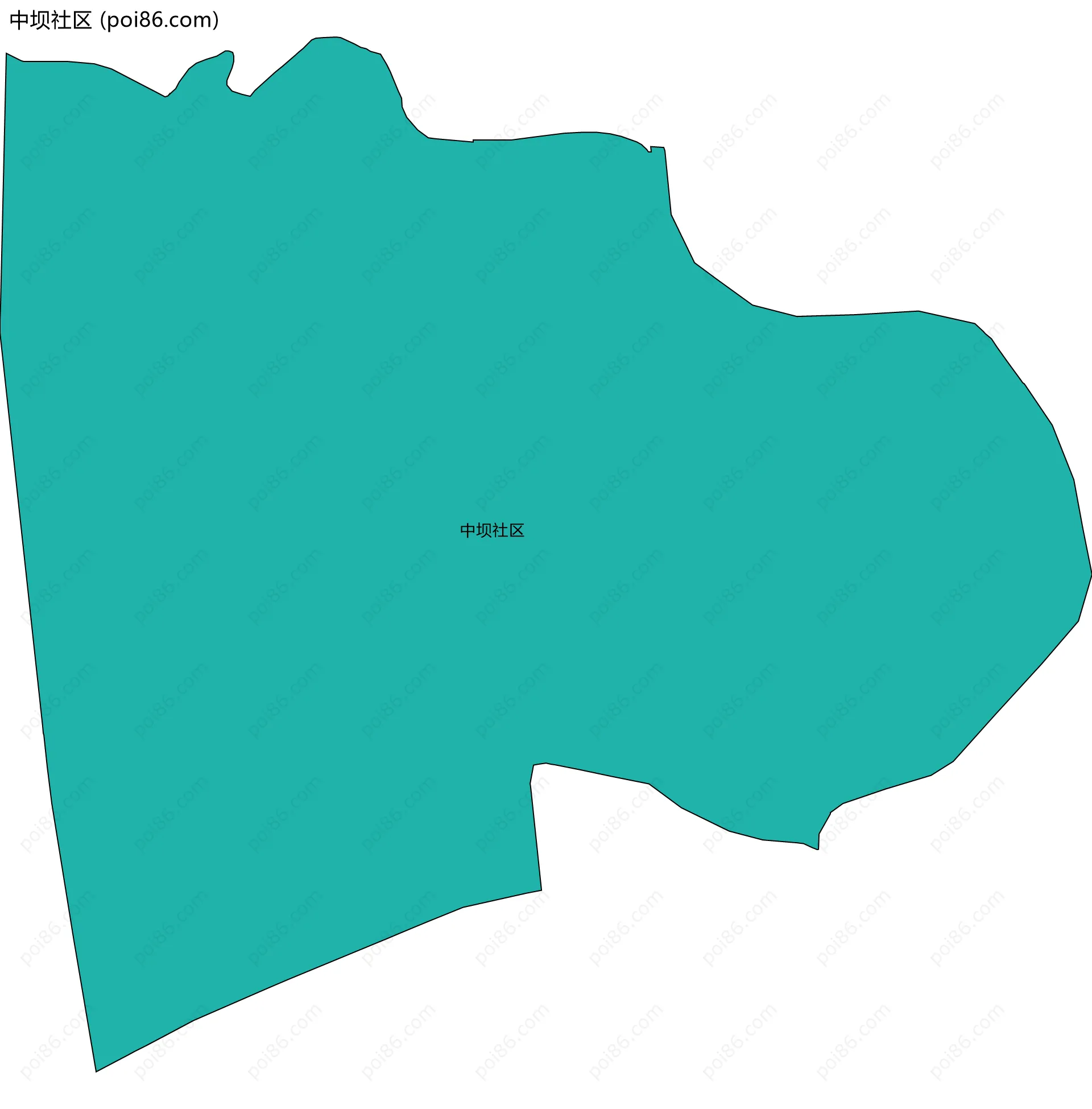 中坝社区边界地图