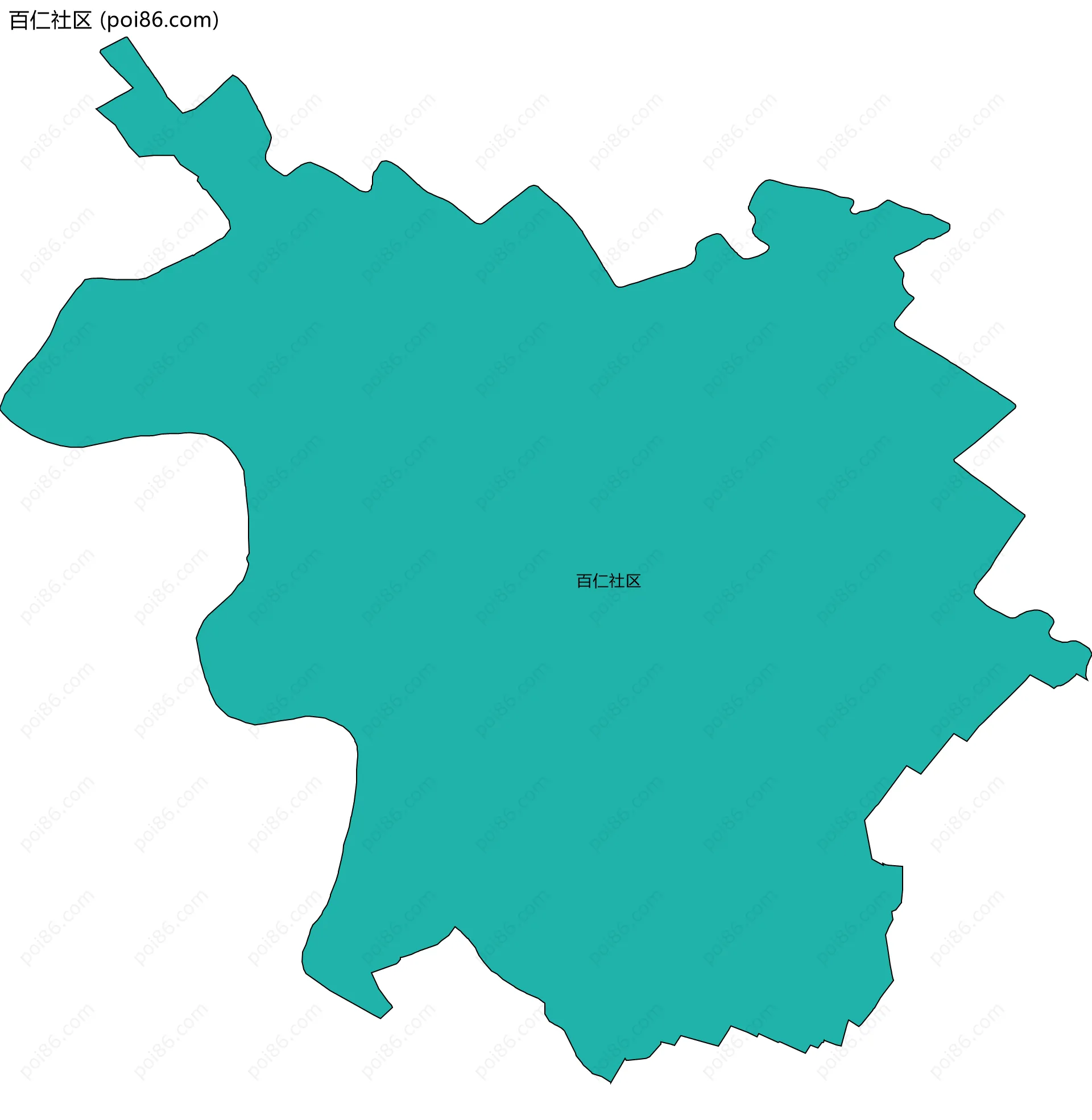 百仁社区边界地图