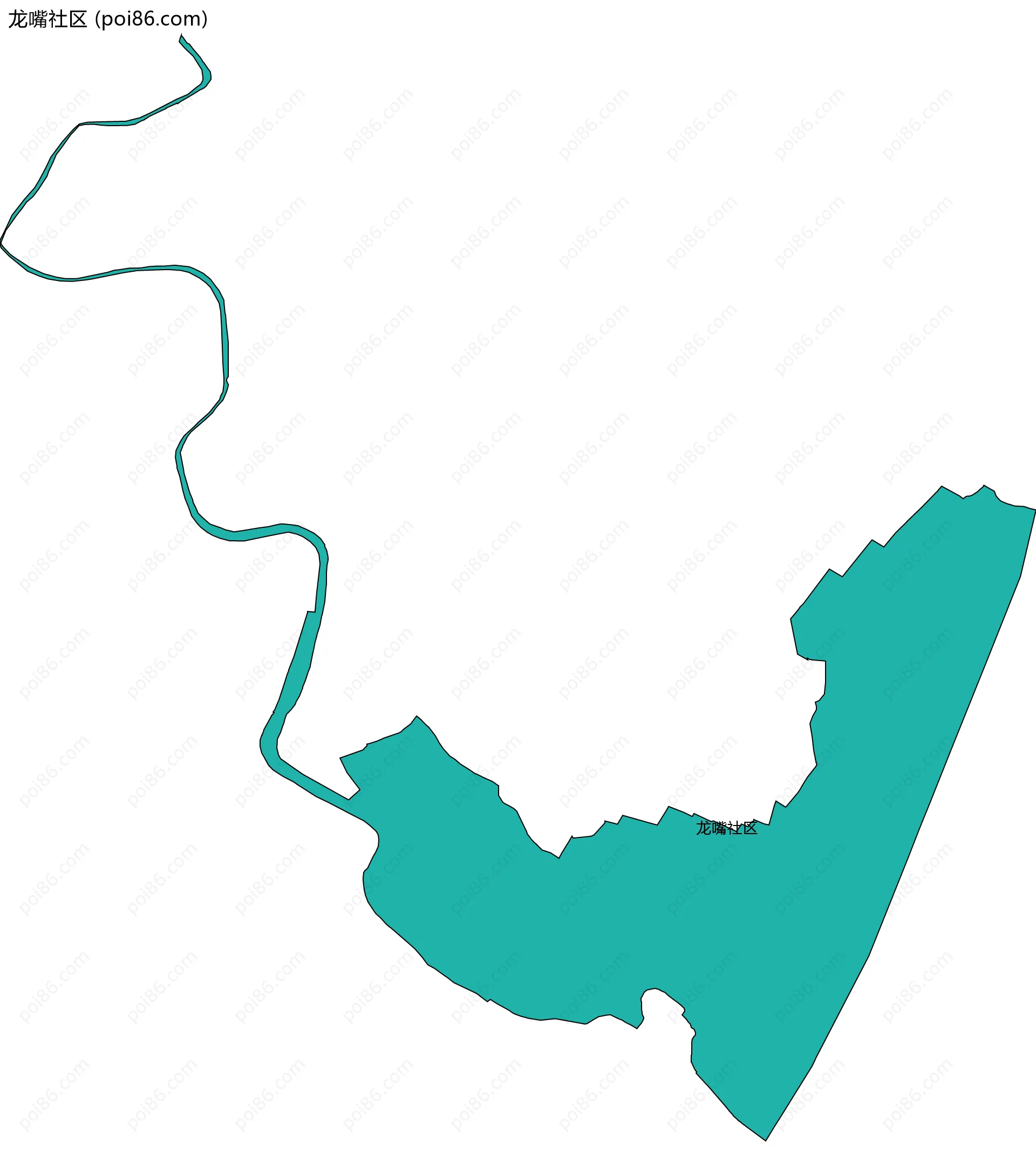 龙嘴社区边界地图