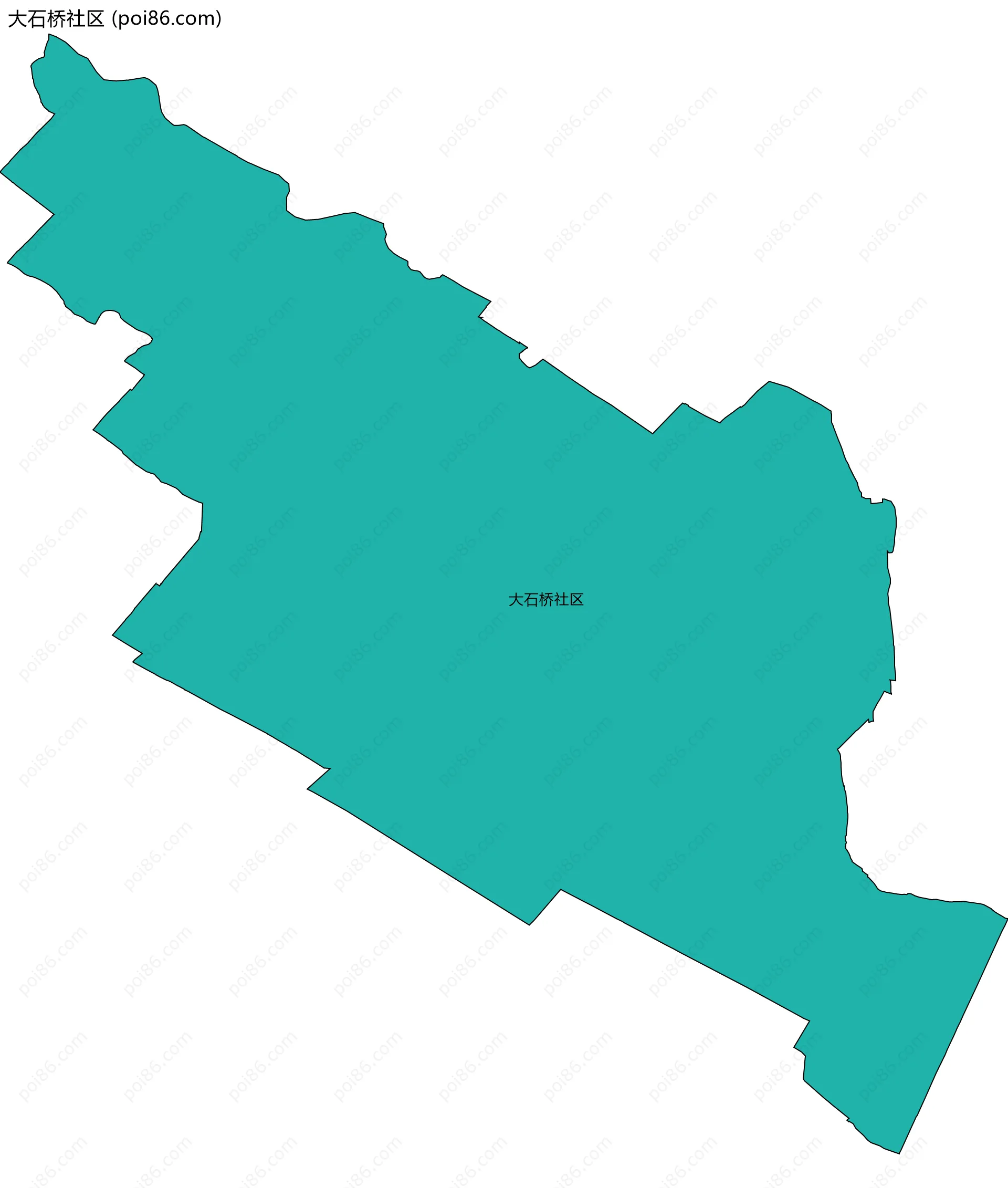 大石桥社区边界地图