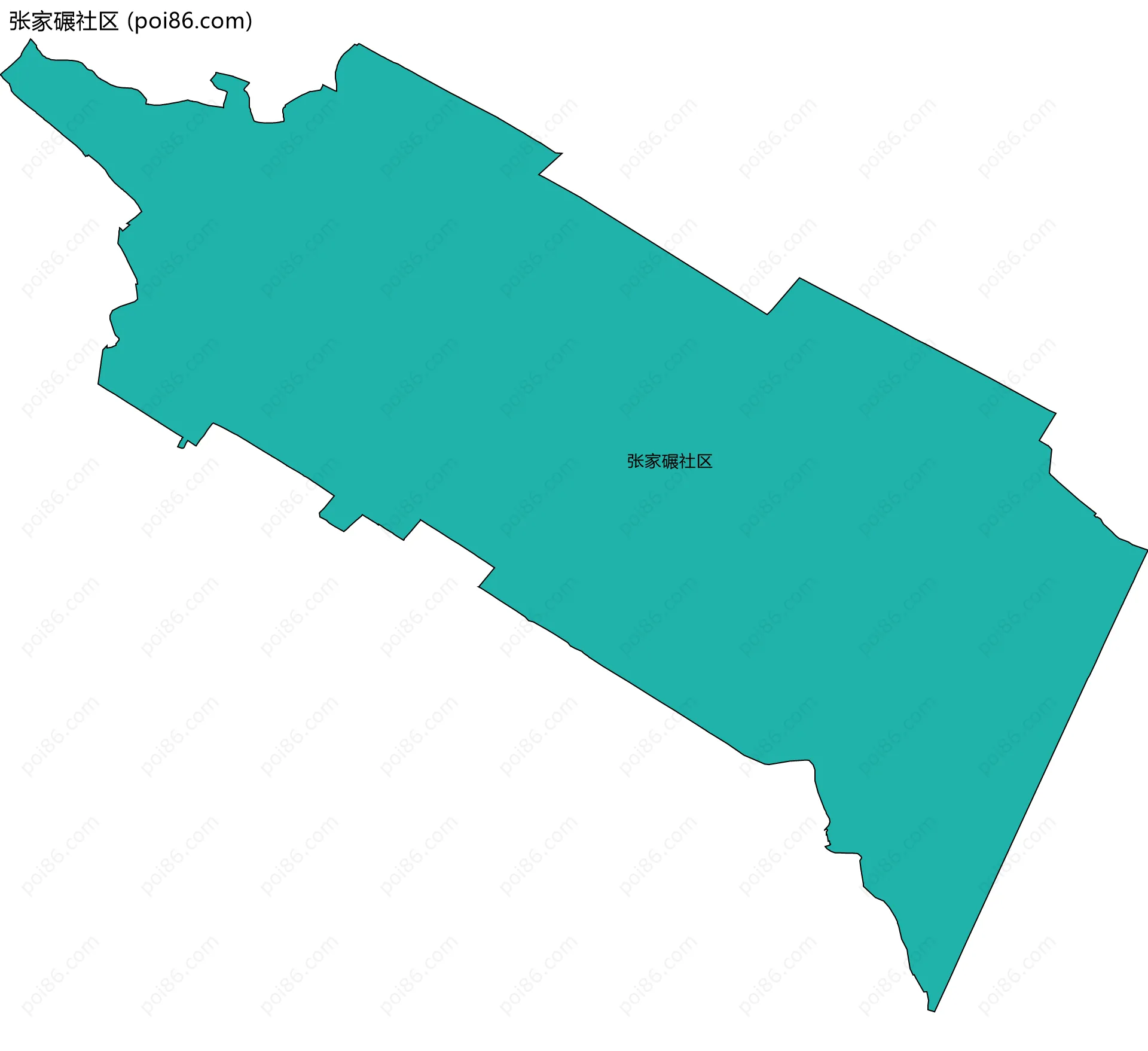 张家碾社区边界地图