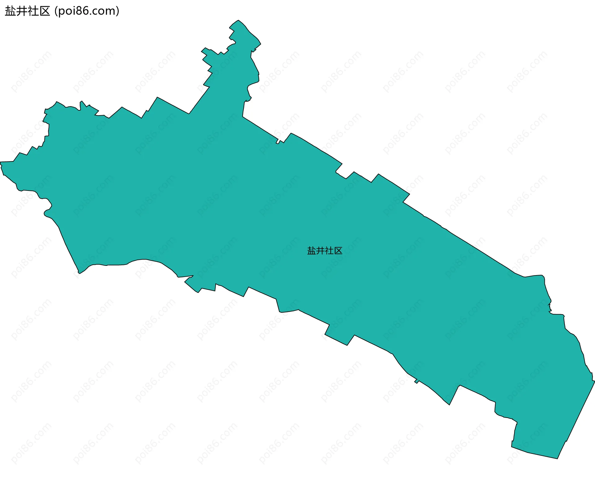 盐井社区边界地图