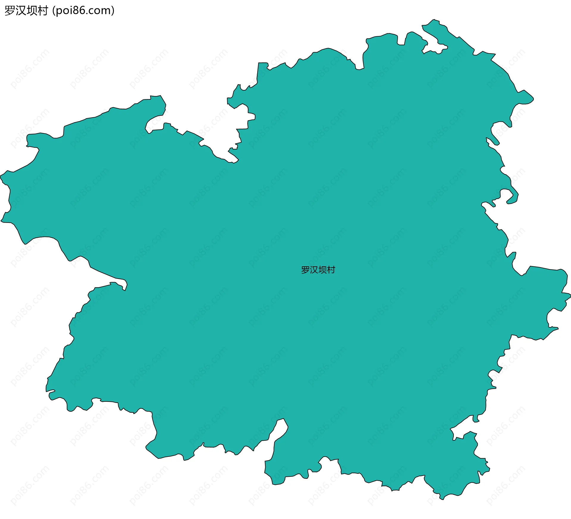 罗汉坝村边界地图