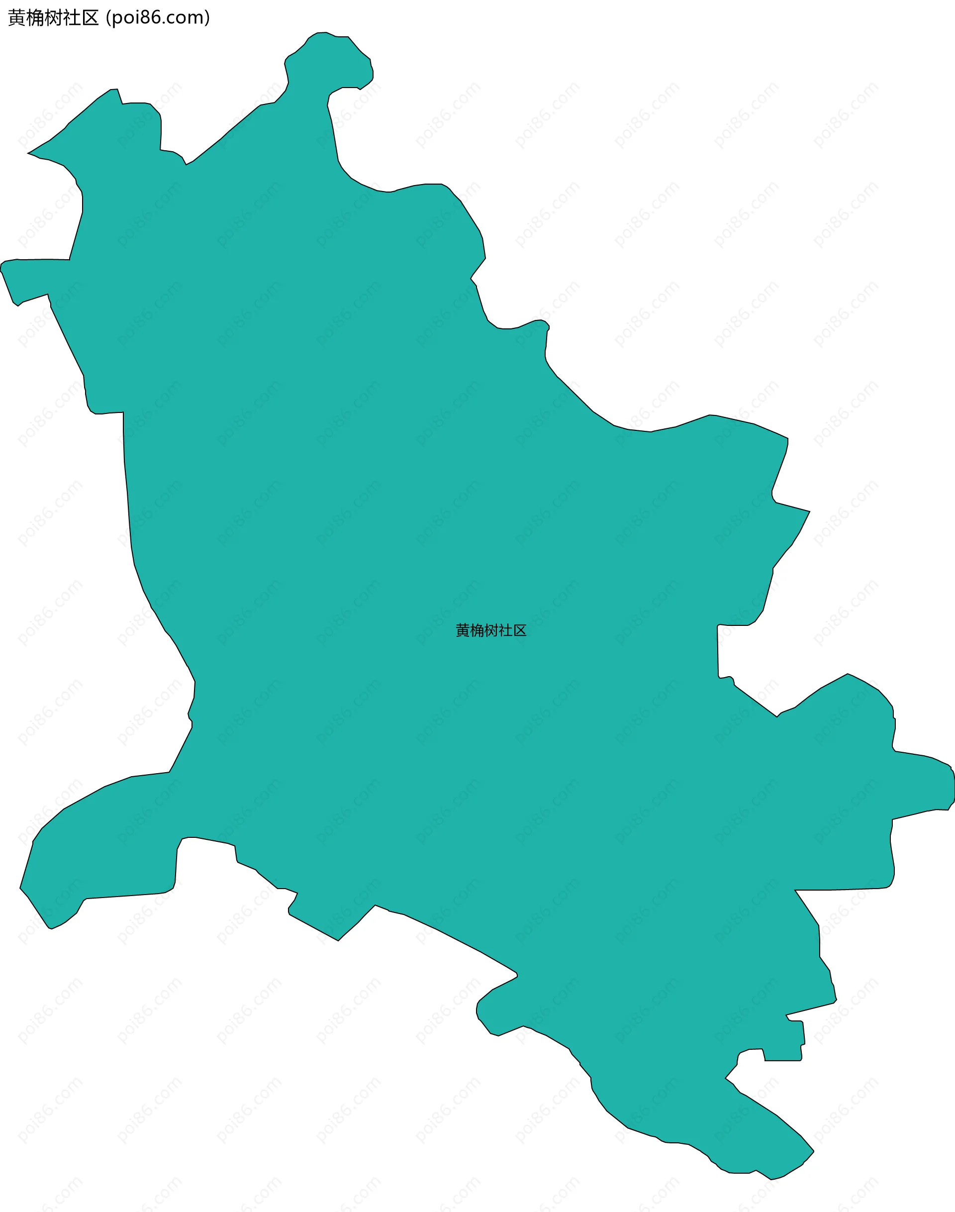 黄桷树社区边界地图